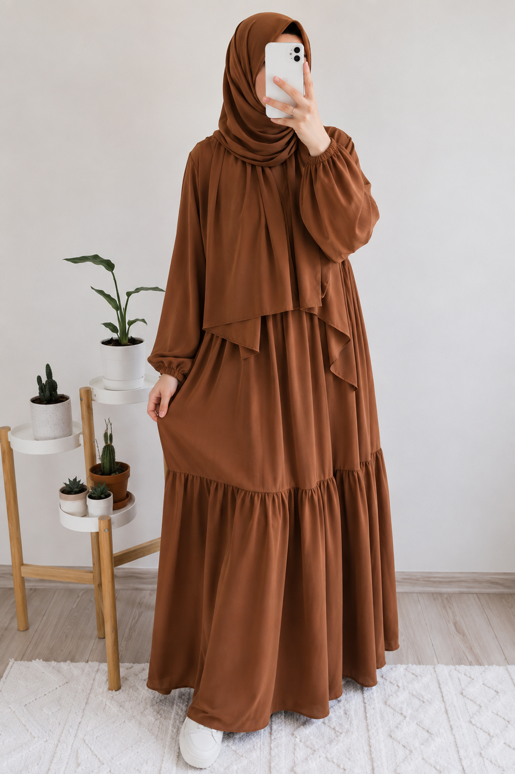 TUBA FRILL ABAYA | COPPER