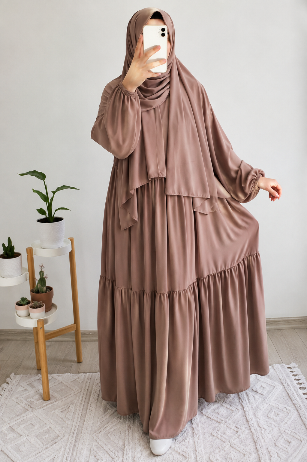 TUBA FRILL ABAYA | LIP NUDE