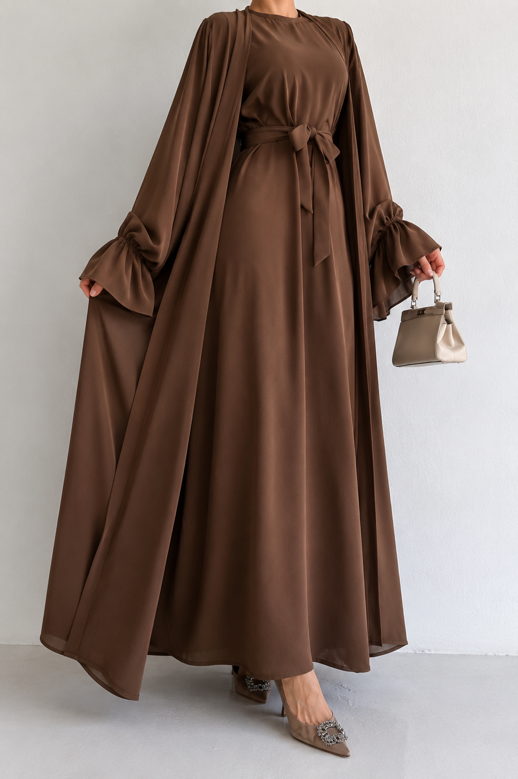 EBRAH DOUBLE SHRUG ABAYA | COPPER