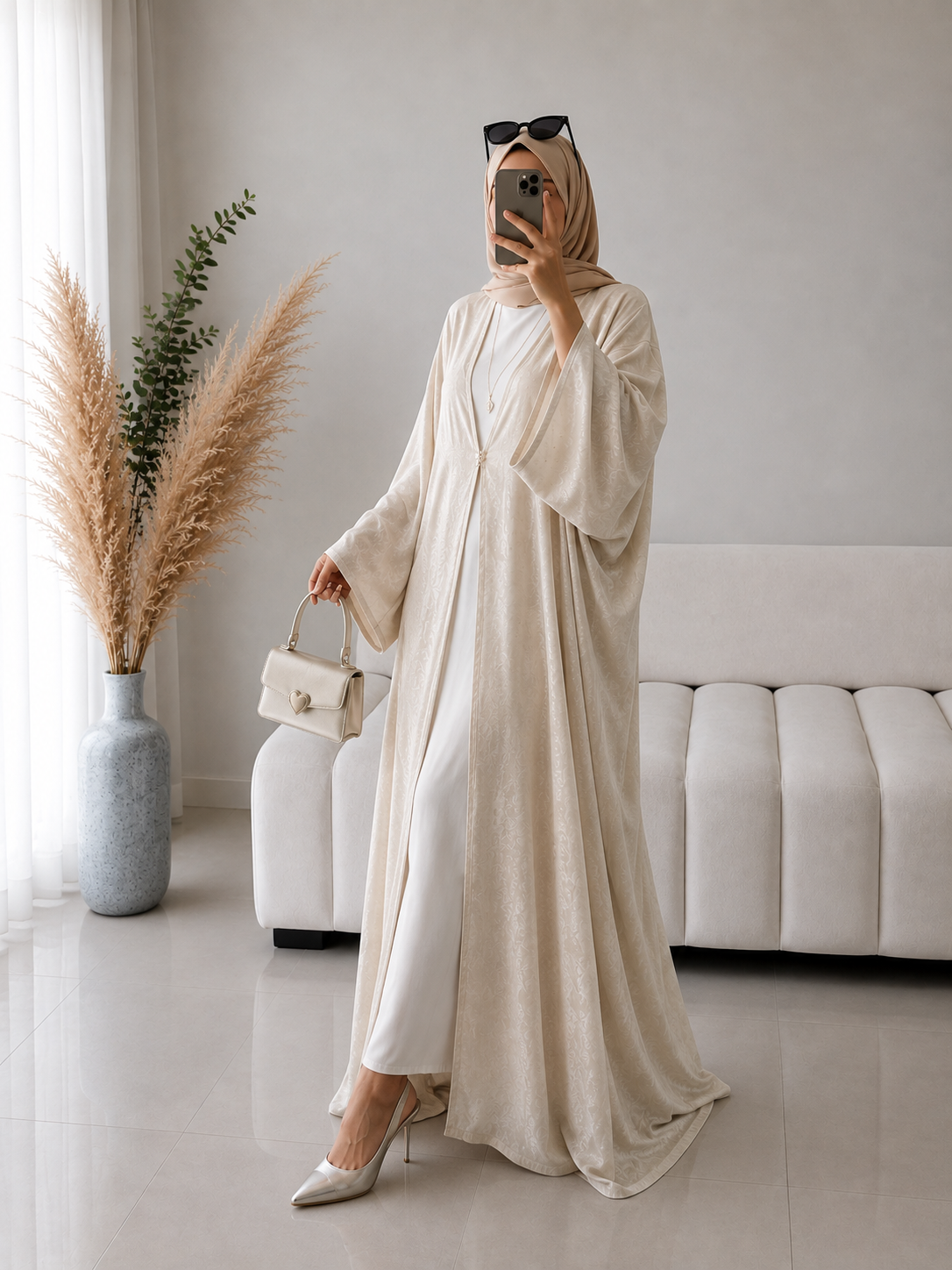 IMPORTED SIMMER DS KAFTAN ABAYA | NUDE
