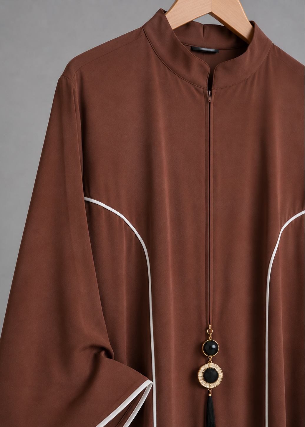 MAYA ELEGANT CLOSED ABAYA | BROWN