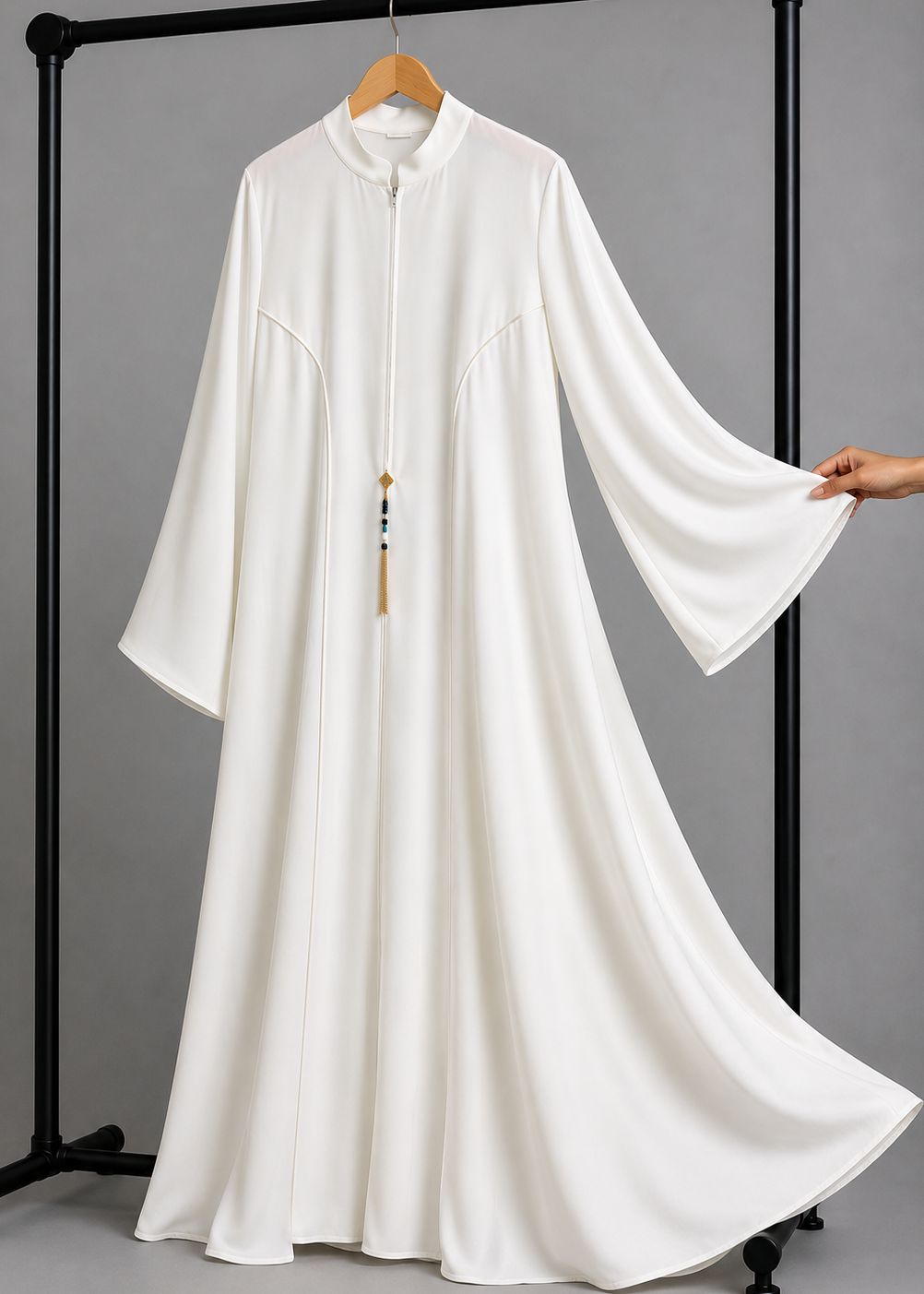 MAYA ELEGANT CLOSED ABAYA | WHITE
