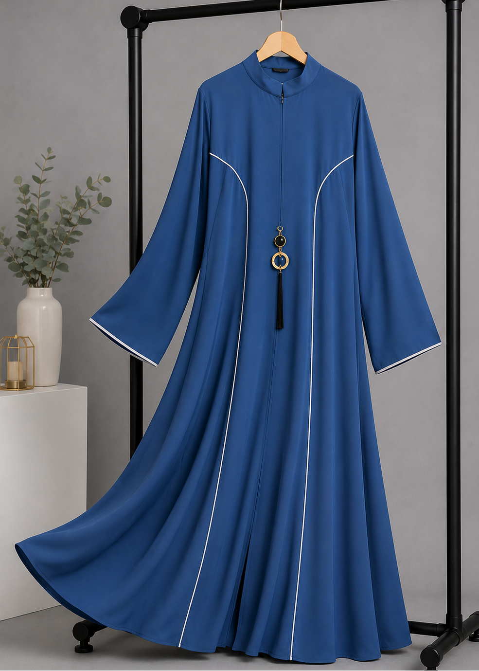 MAYA ELEGANT CLOSED ABAYA | BLUE