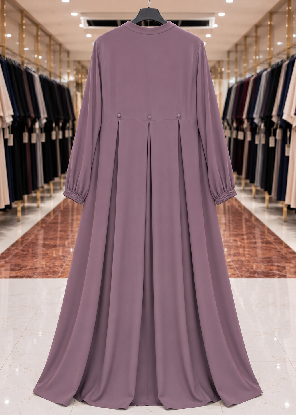 KULSUM FRONT OPEN ABAYA | DUSTY PINK