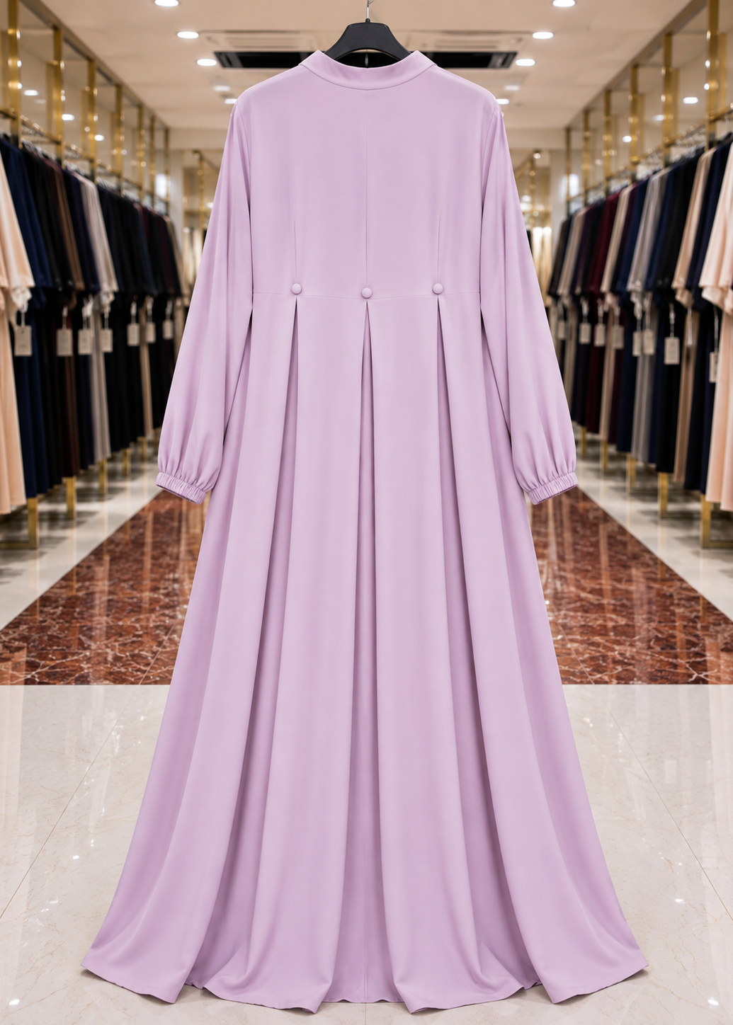 KULSUM FRONT OPEN ABAYA | LITE PINK