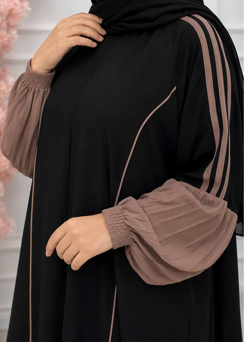 AREEBAH PIPIN ABAYA | BLACK