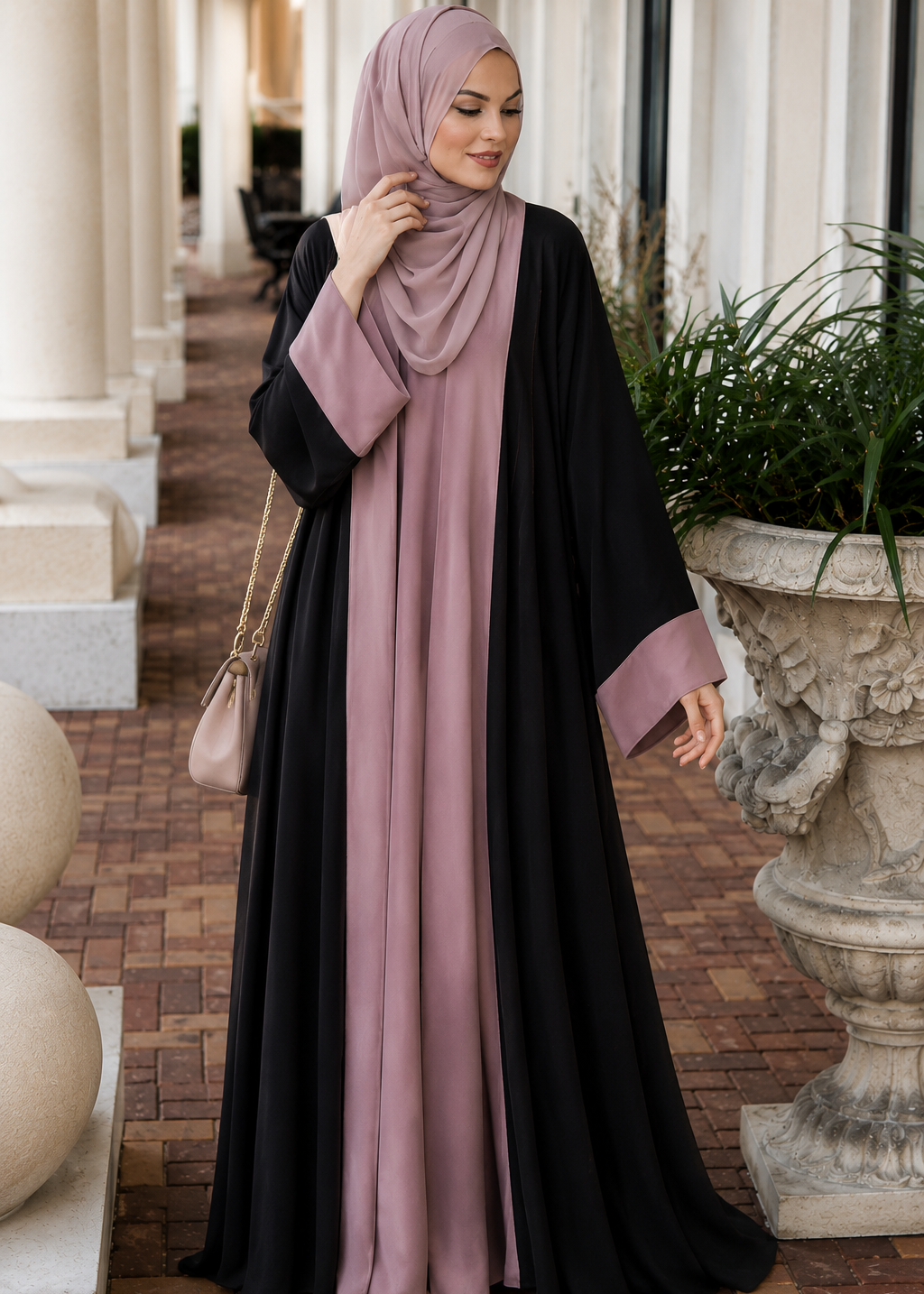 SHRUGS ABAYA - PINK