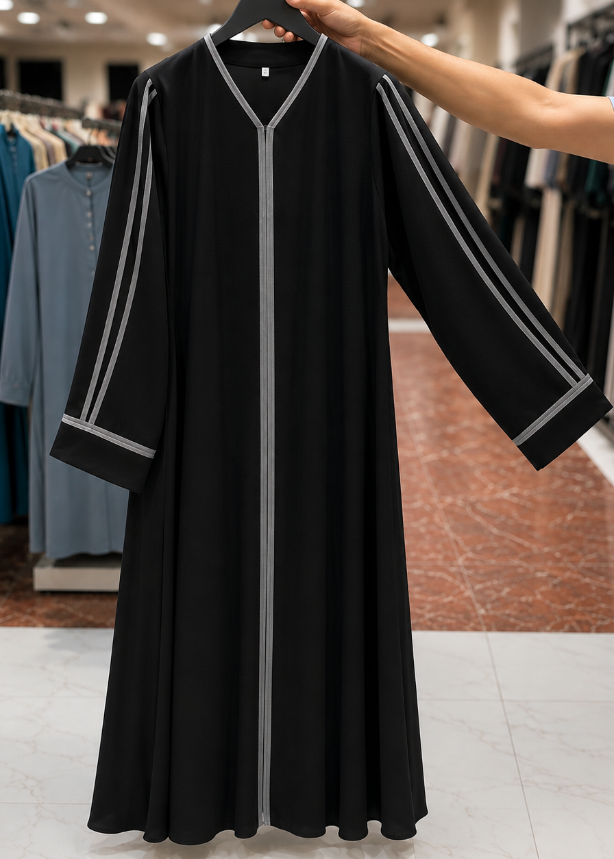 HADIYA FRONT OPEN KIMONO ABAYA