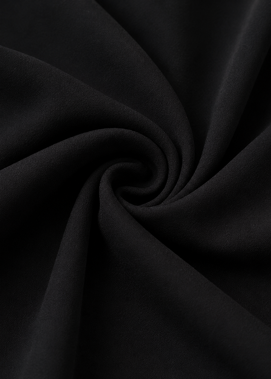 NAYLAH DOUBLE SHRUG BOW ABAYA | BLACK