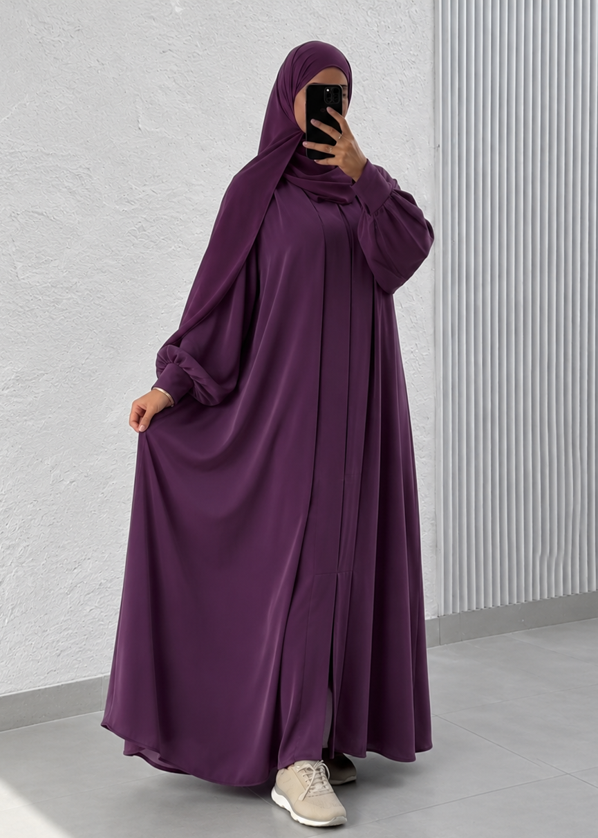 NOOR AL NIDA CUFF SLEEVE ABAYA | LAVENDER