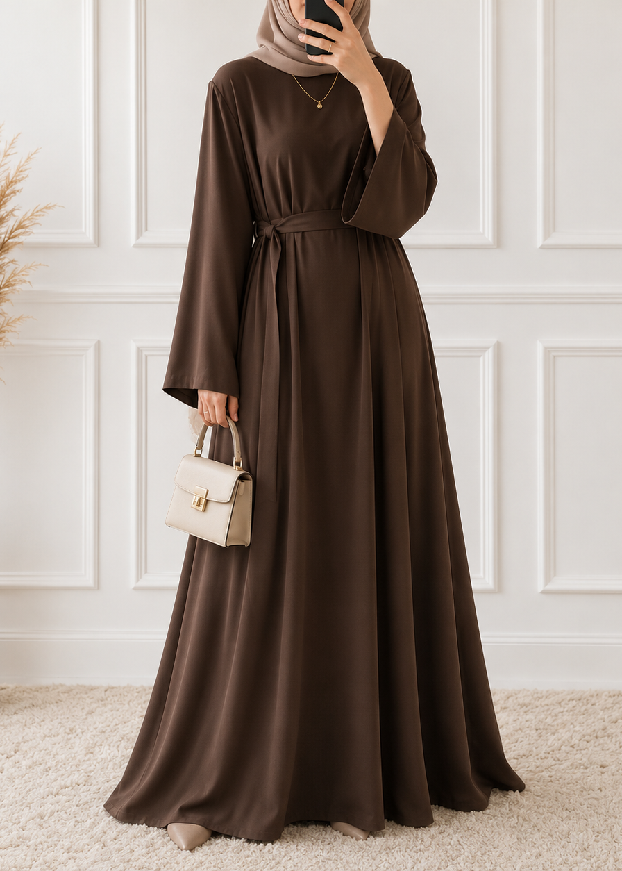 10-IN DAILYWEAR ABAYA | BROWN