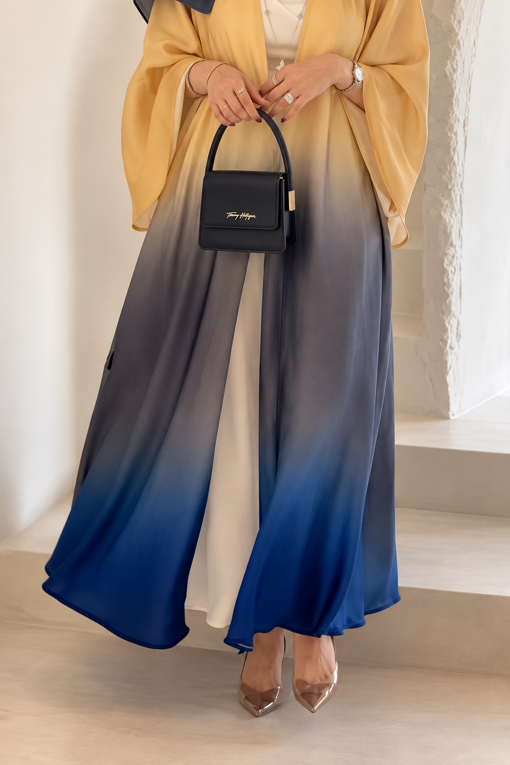 ASNIYA DOUBLE SHRUG KAFTAN ABAYA | BXN
