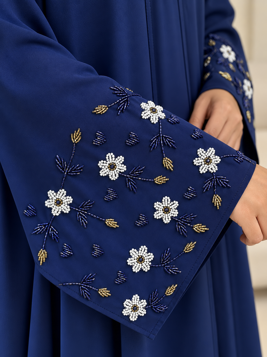 AL-KOUSAR HANDWORK ABAYA | NAVY BLUE