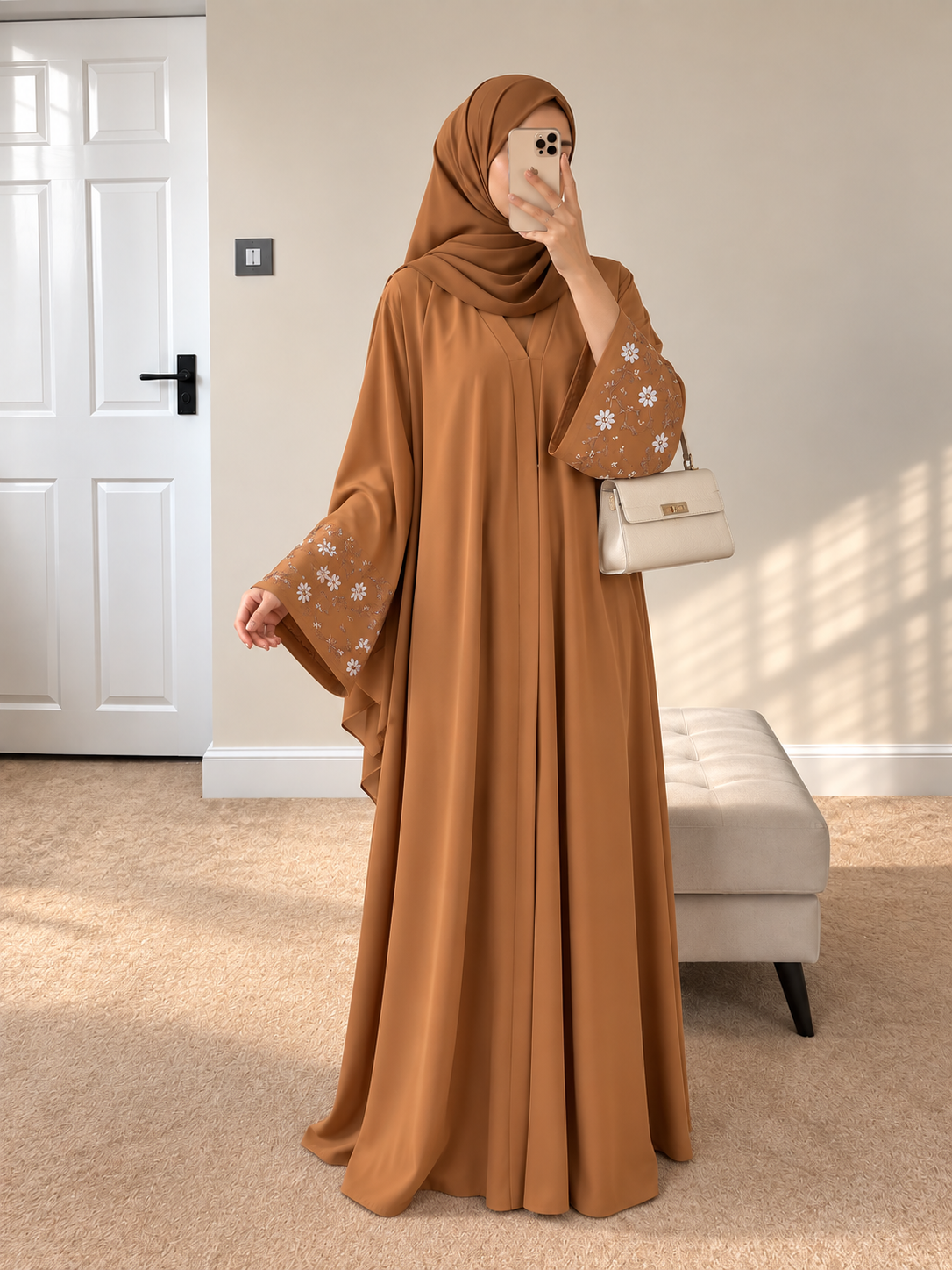 AL-KOUSAR HANDWORK ABAYA | COPPER