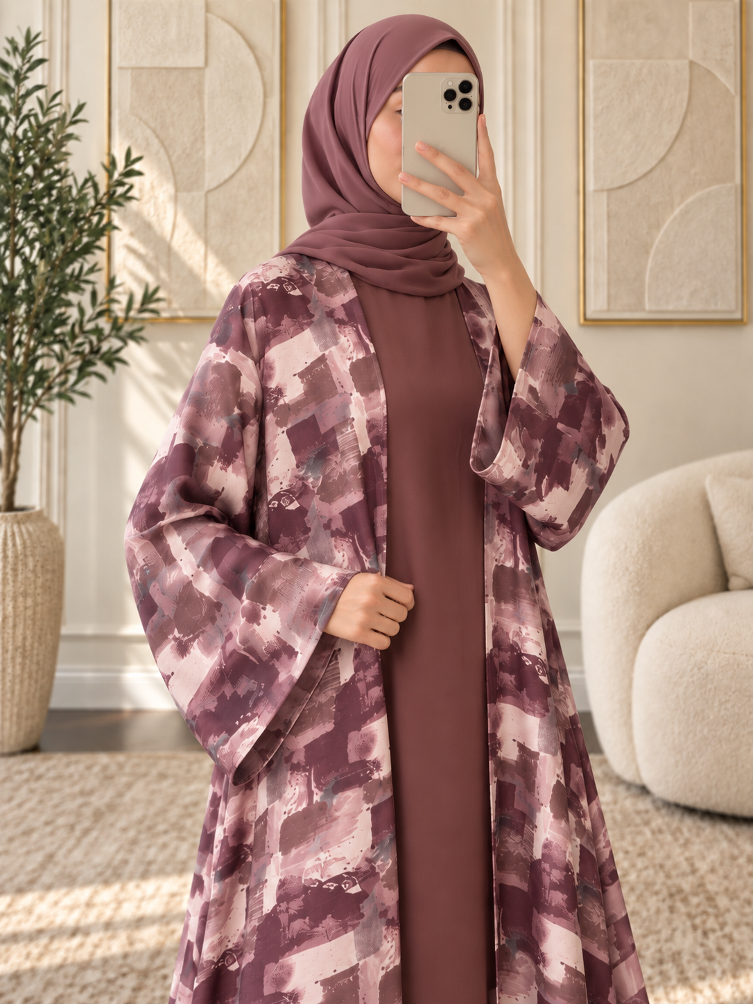 QAISER DOUBLE SHRUG ABAYA | PRINT-02