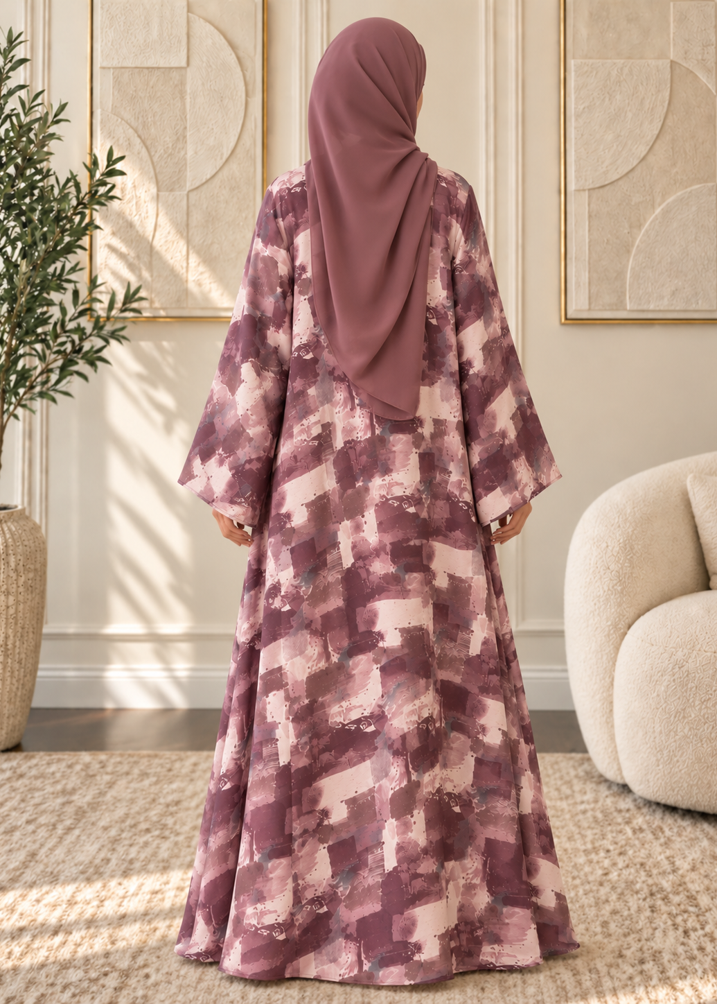 QAISER DOUBLE SHRUG ABAYA | PRINT-02