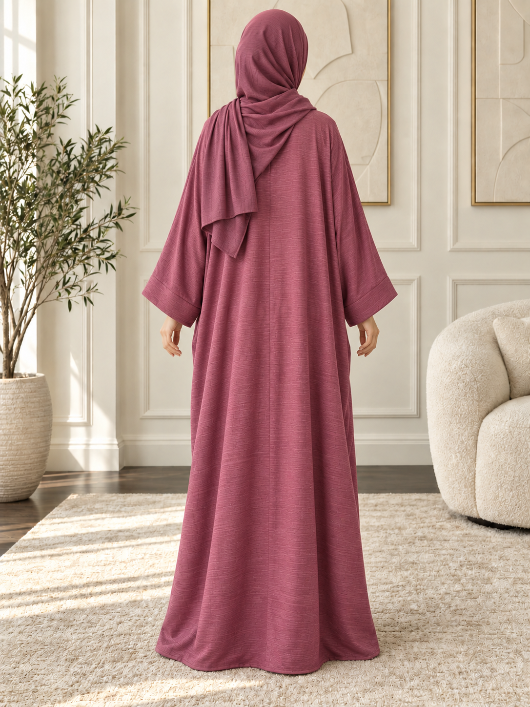 HABIBA KAFTAN ABAYA | DARK MAUVE