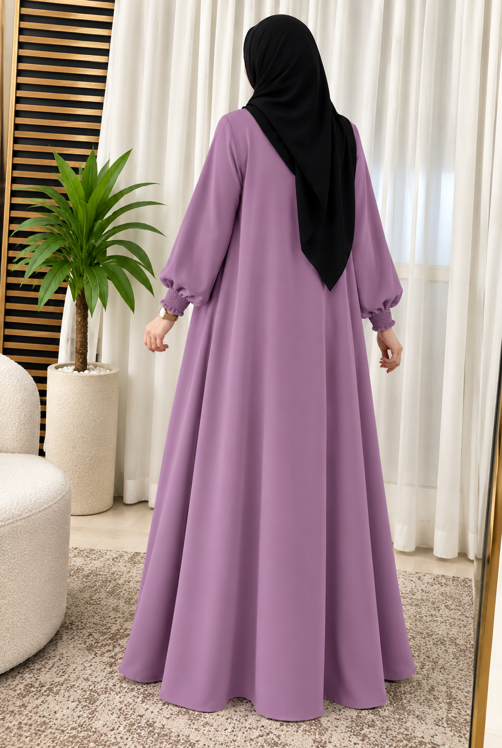 ZOYA PINTEX ABAYA | MAUVE PINK