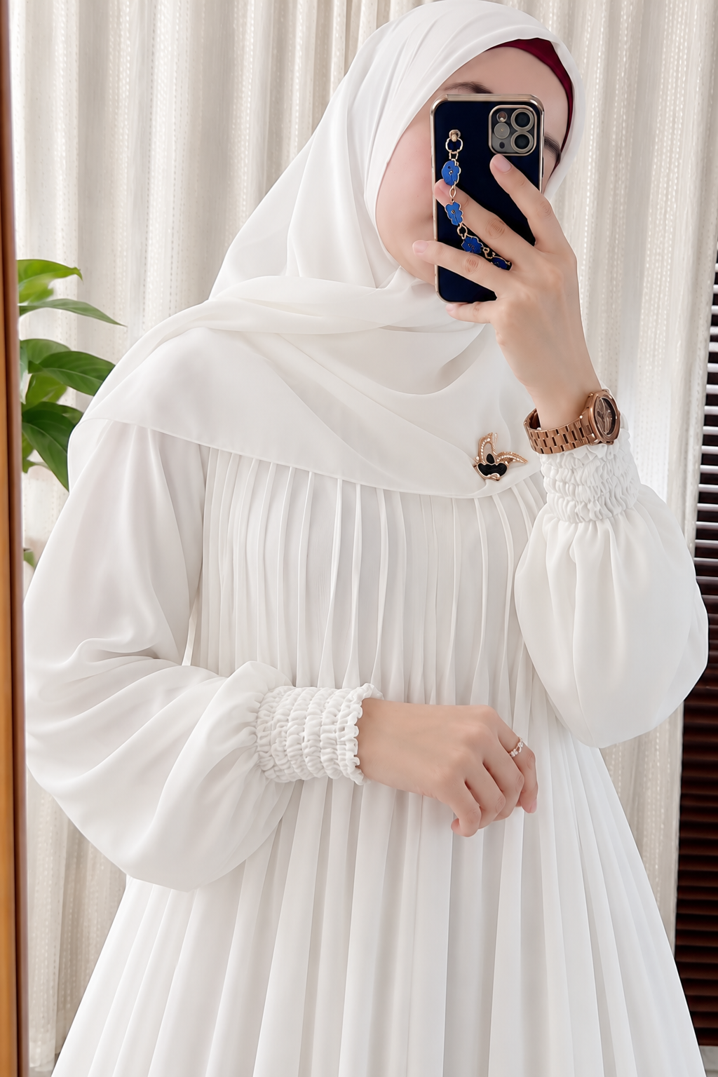 ZOYA PINTEX ABAYA | WHITE