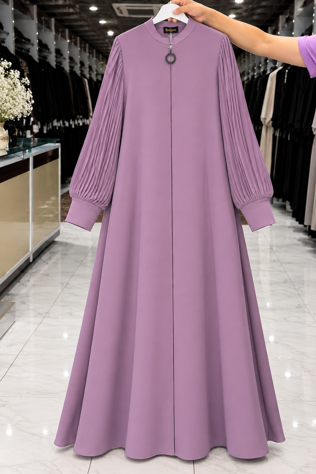 IRAM ZIPPER ABAYA | LAVENDER