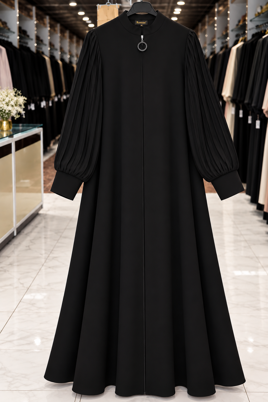 IRAM ZIPPER ABAYA | BLACK