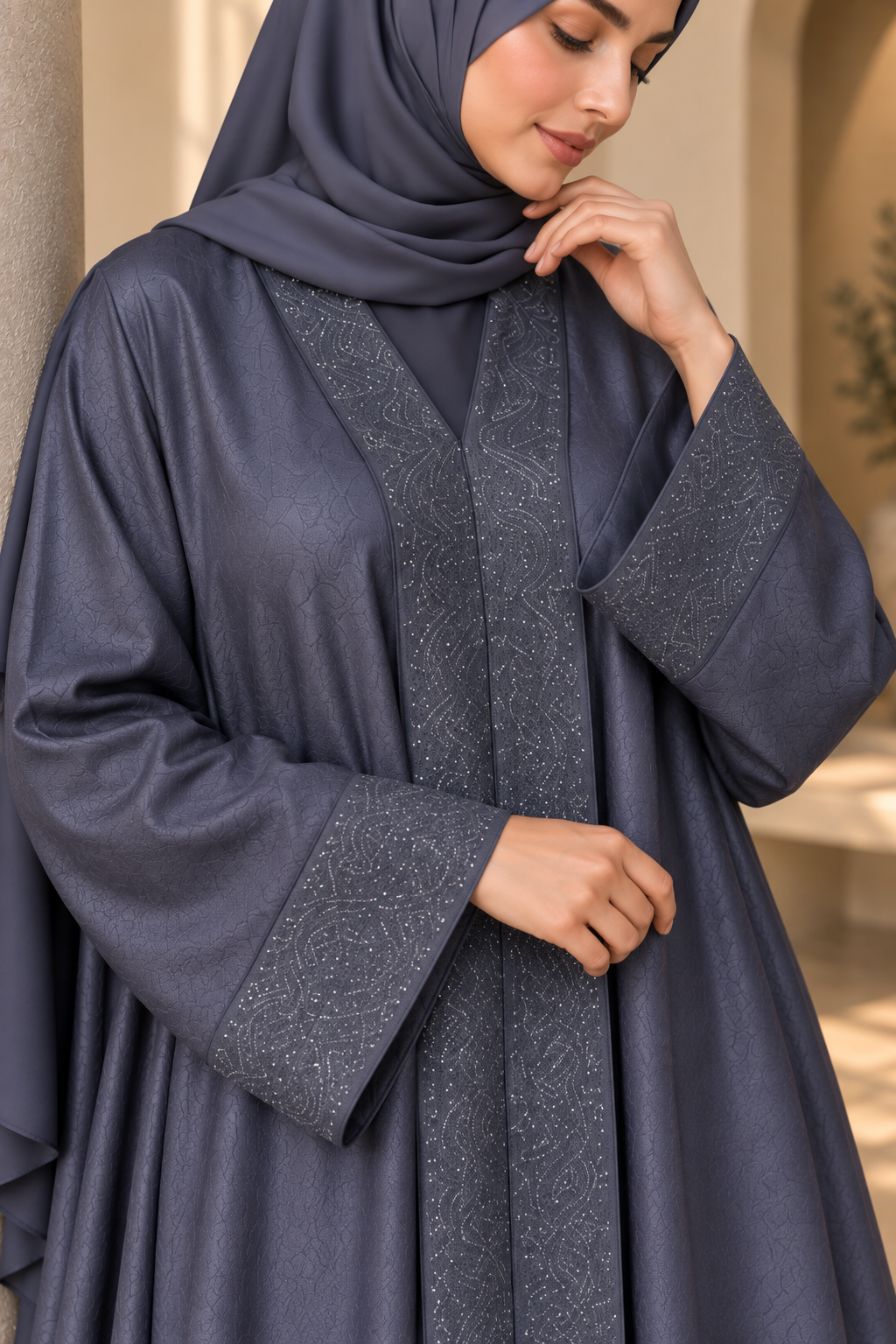 AAFIA KIMONO ABAYA | DARK GRAY