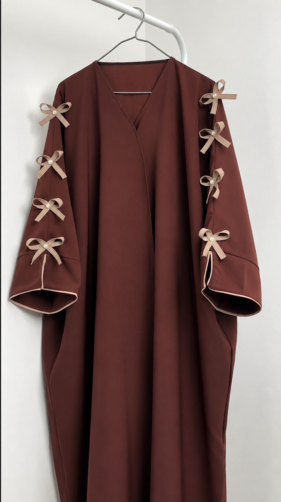 ZARMALA FO BOW ABAYA | COFFEE