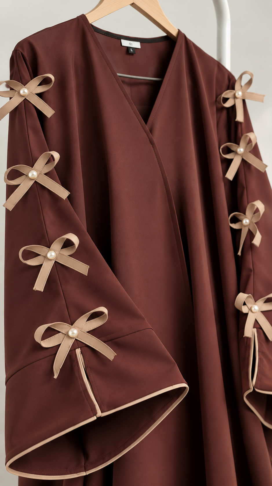 ZARMALA FO BOW ABAYA | COFFEE