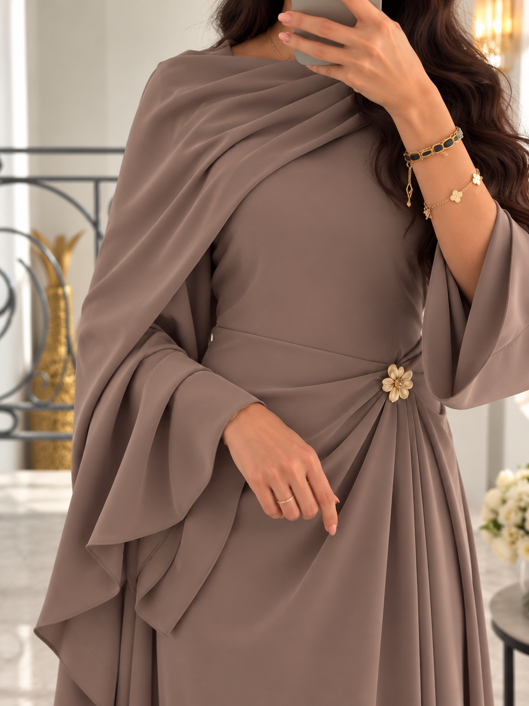 MISRAH ROYAL DRAPE ABAYA | DUKE NUDE