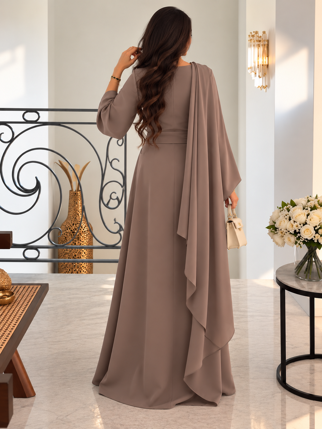 MISRAH ROYAL DRAPE ABAYA | DUKE NUDE