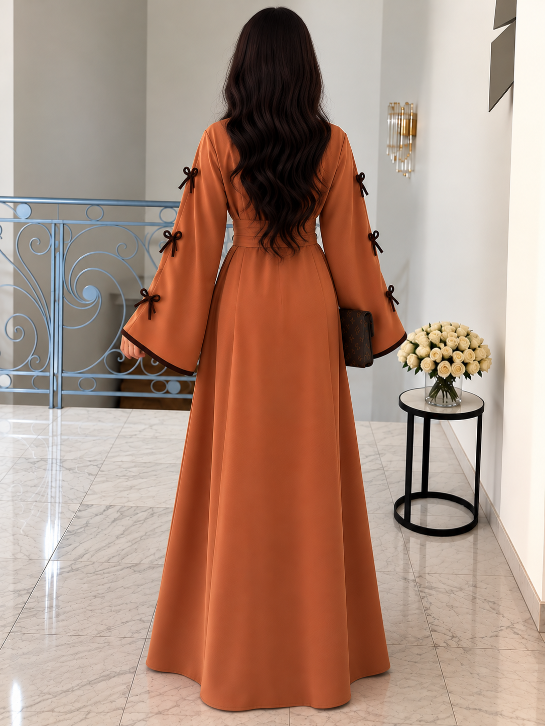 ZOE DOUBLE SHRUG BOW ABAYA | CXC
