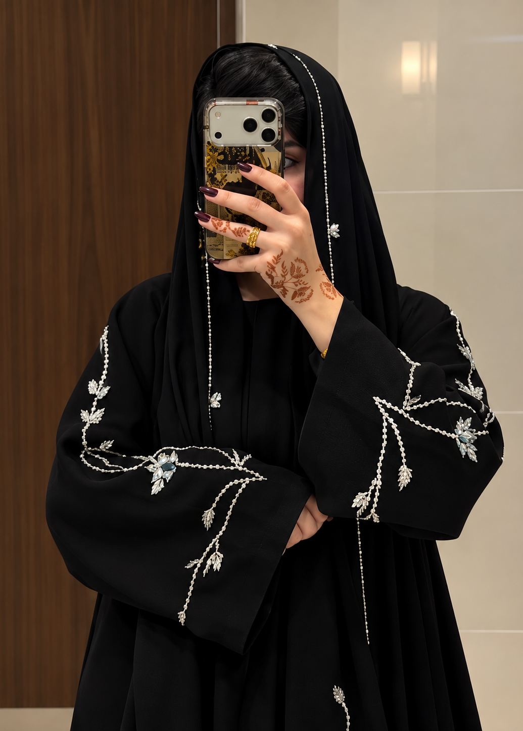 HURMAT HANDWORK ABAYA | BLACK