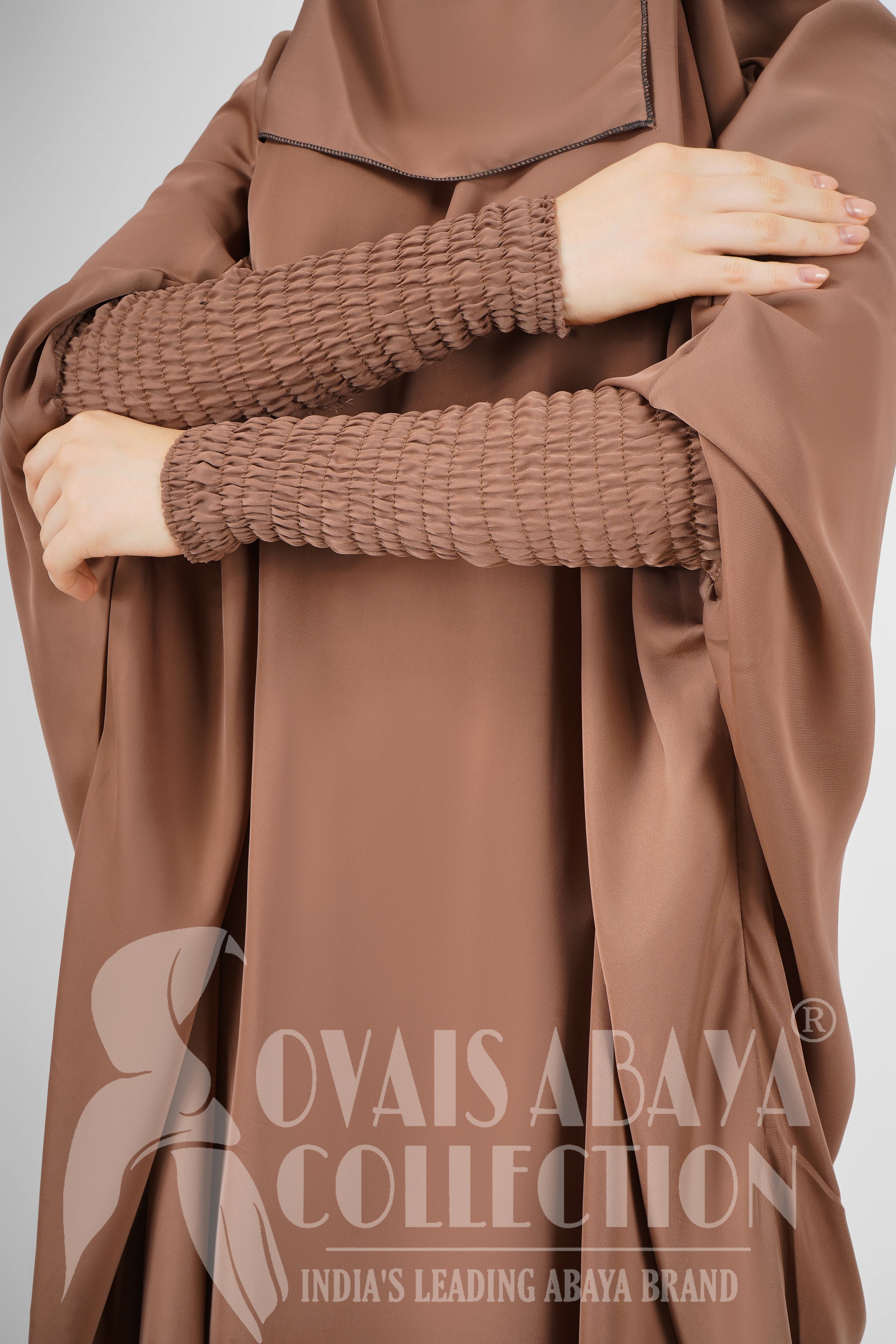 2 Piece Jilbab with Skirt Best of Daily Wear - ( DARK GHESTNUT LITE )