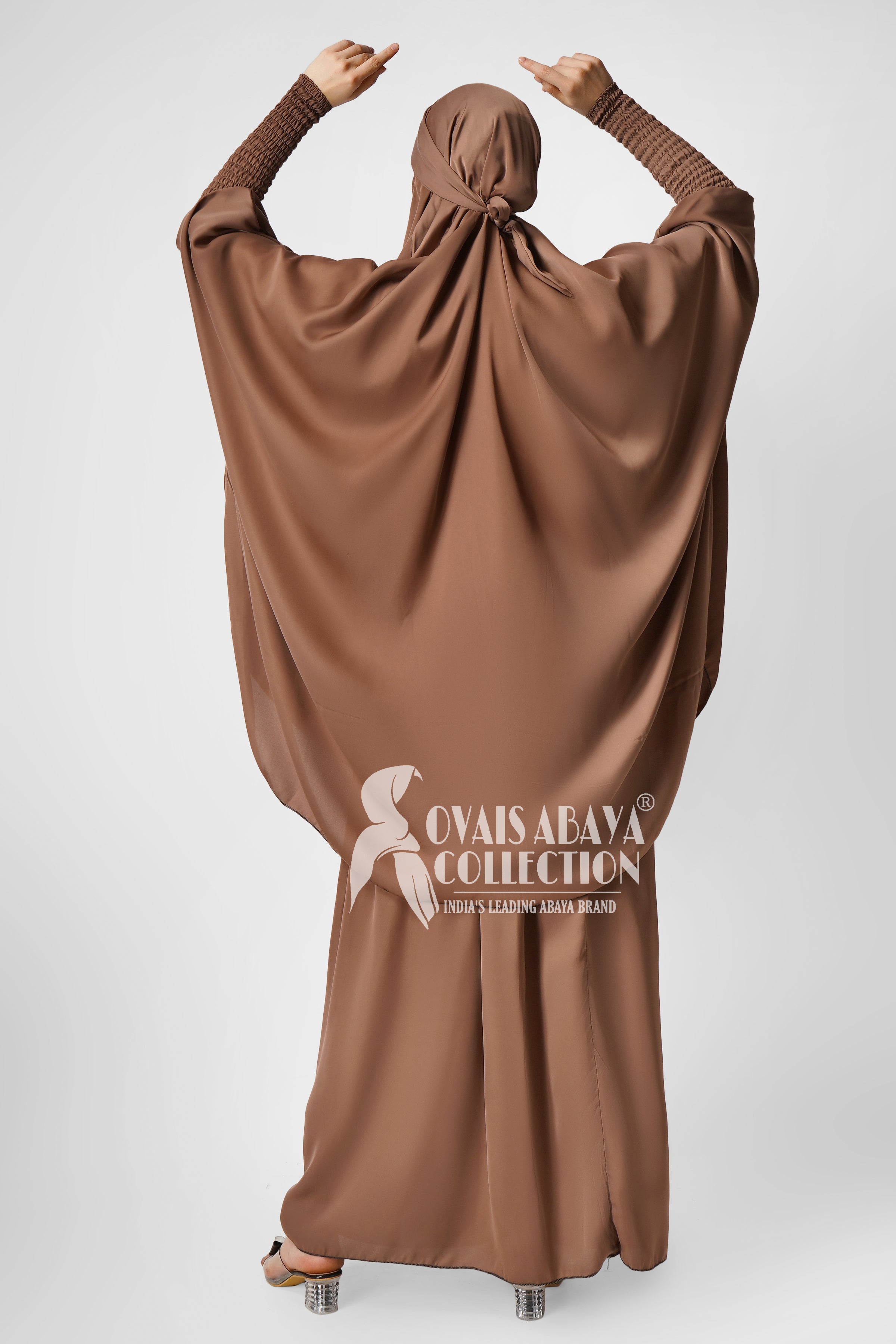 2 Piece Jilbab with Skirt Best of Daily Wear - ( DARK GHESTNUT LITE )
