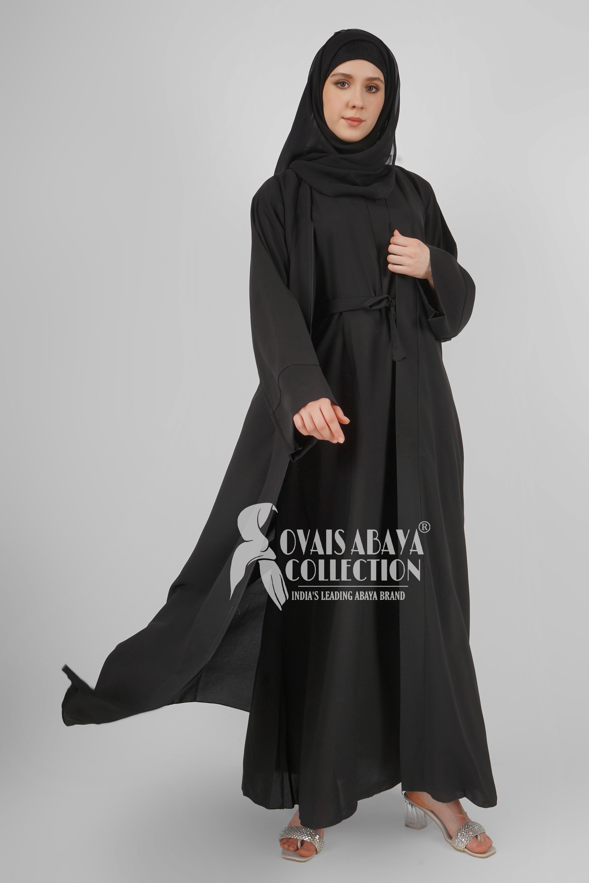 ANAM DOUBLE SHRUG ABAYA | BLACK