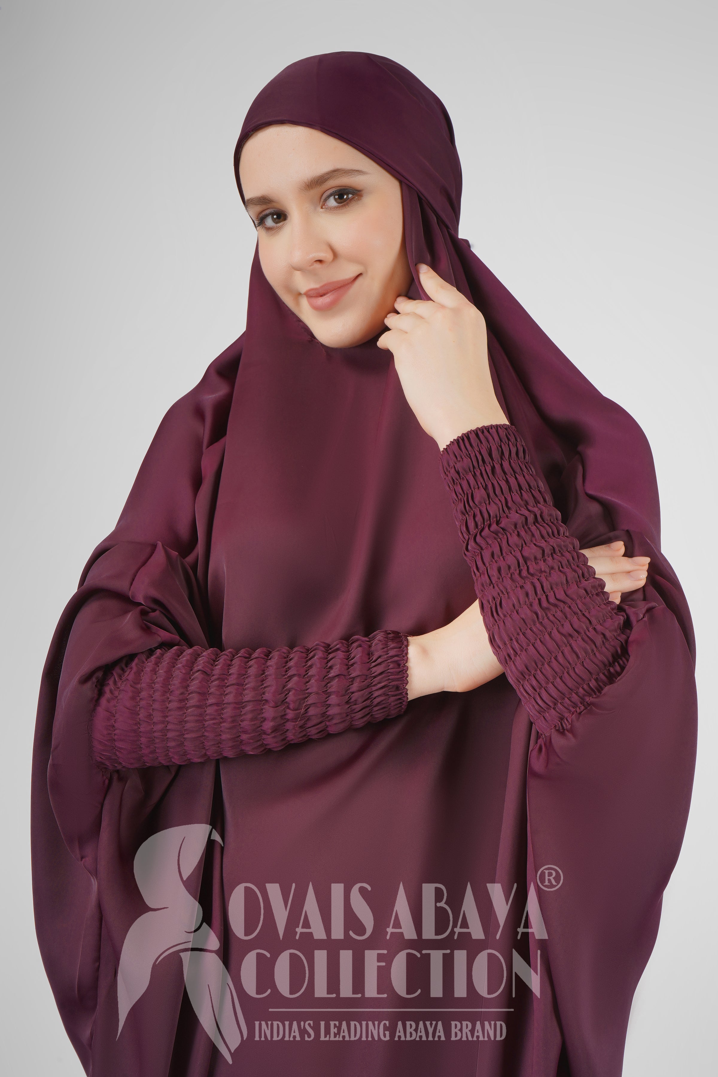 2 Piece Jilbab with Skirt Best of Daily Wear - ( WINE )
