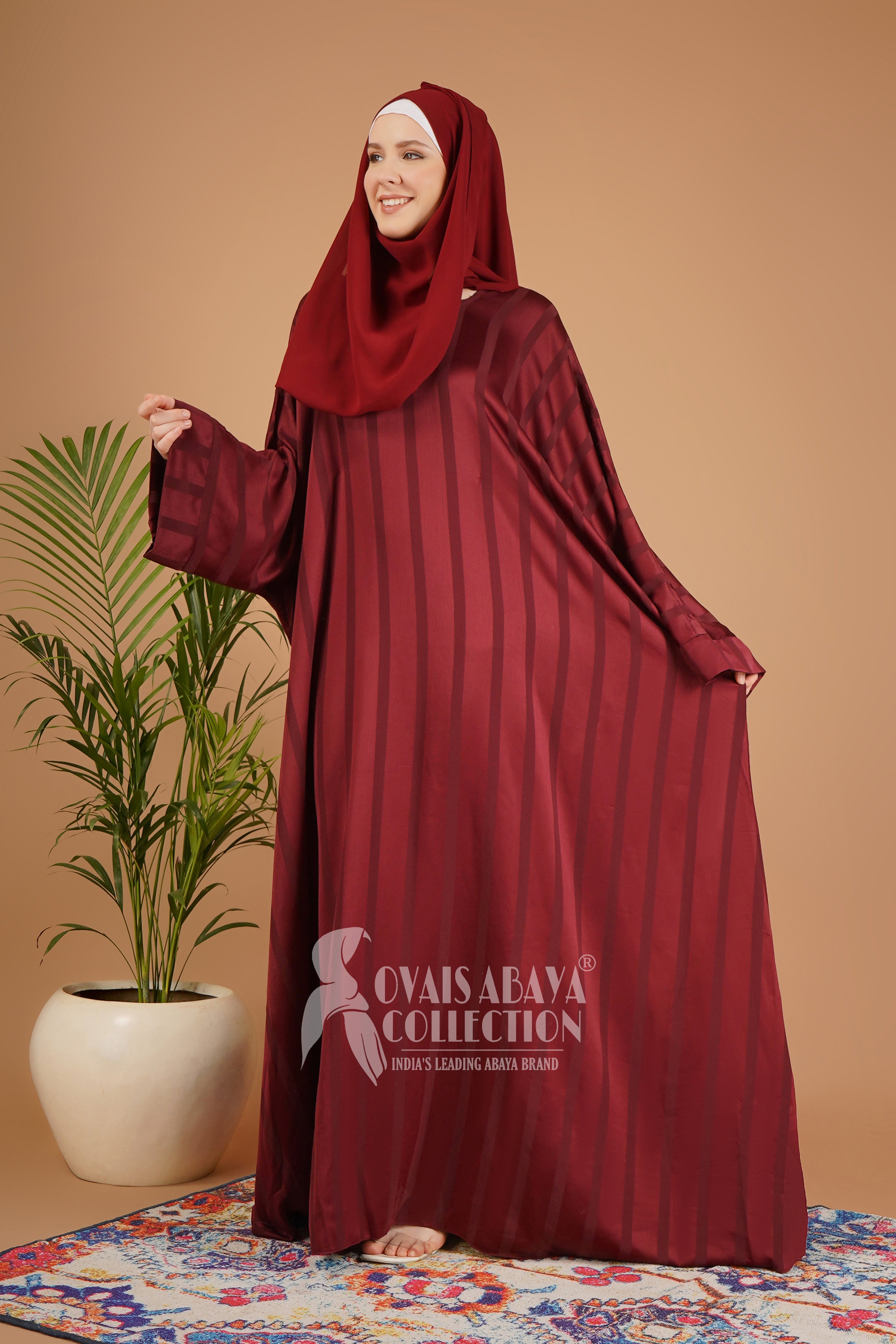 ANABIA KAFTAN ABAYA | MAROON