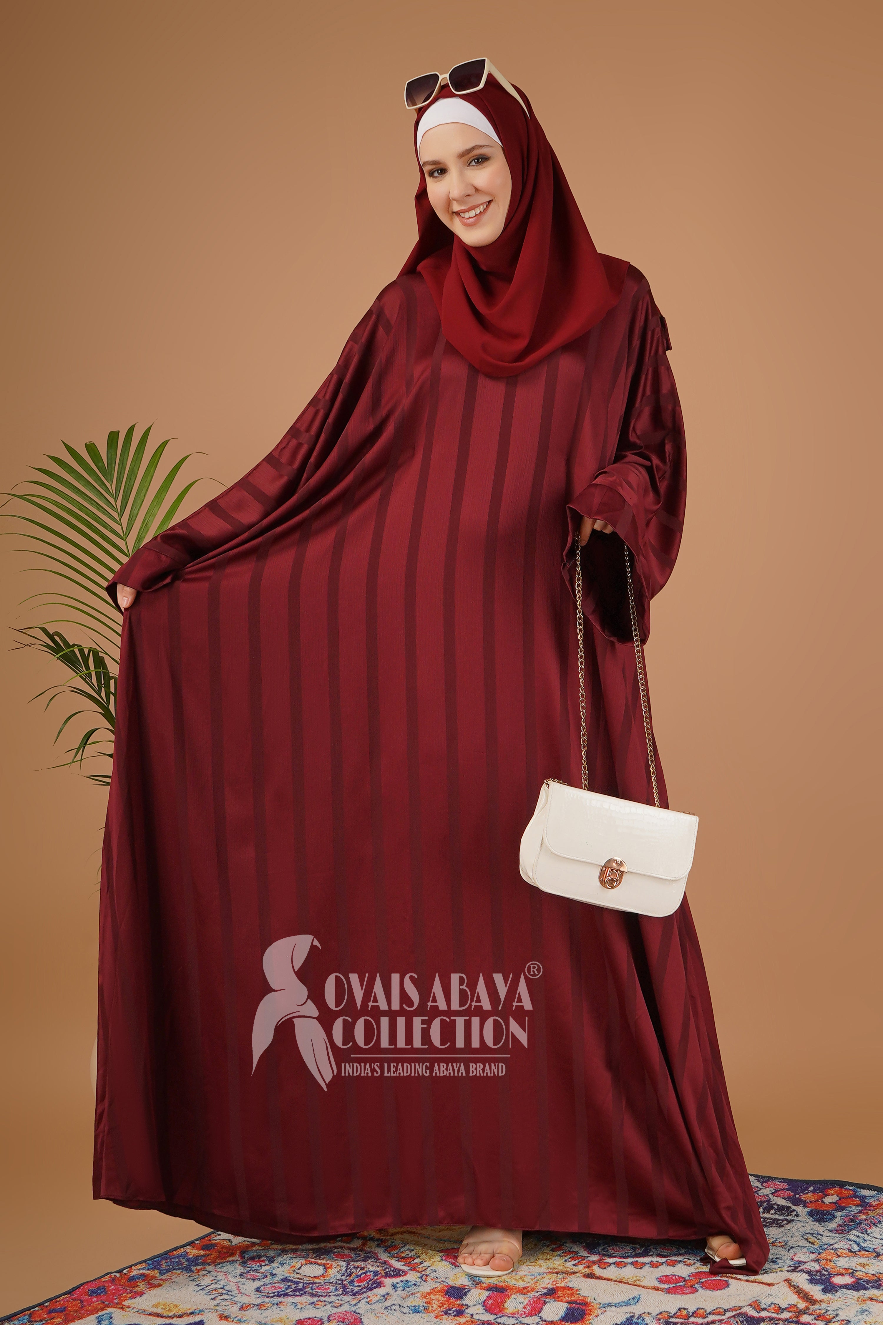 ANABIA KAFTAN ABAYA | MAROON