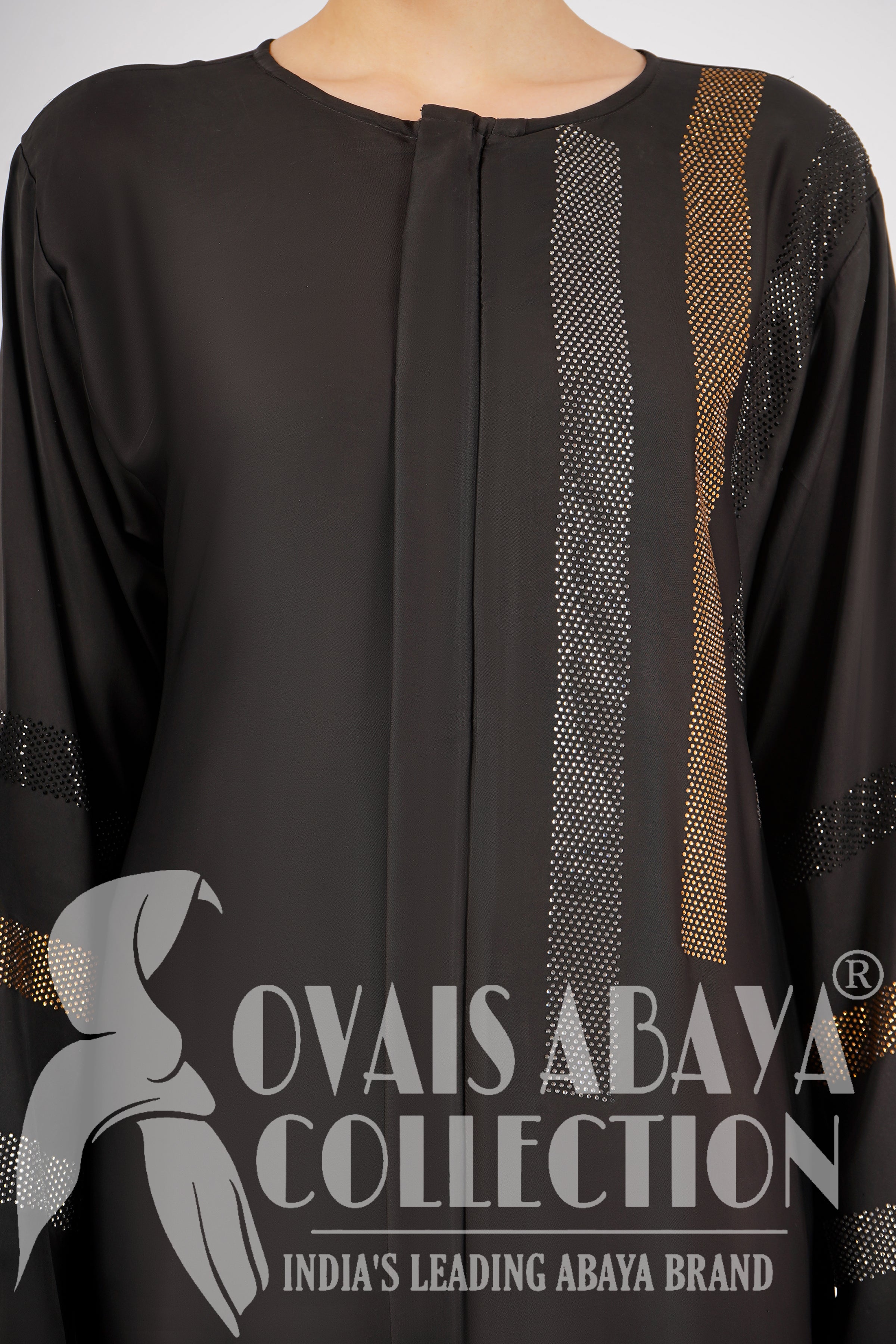 SAIMA ZIPPER ABAYA | BLACK
