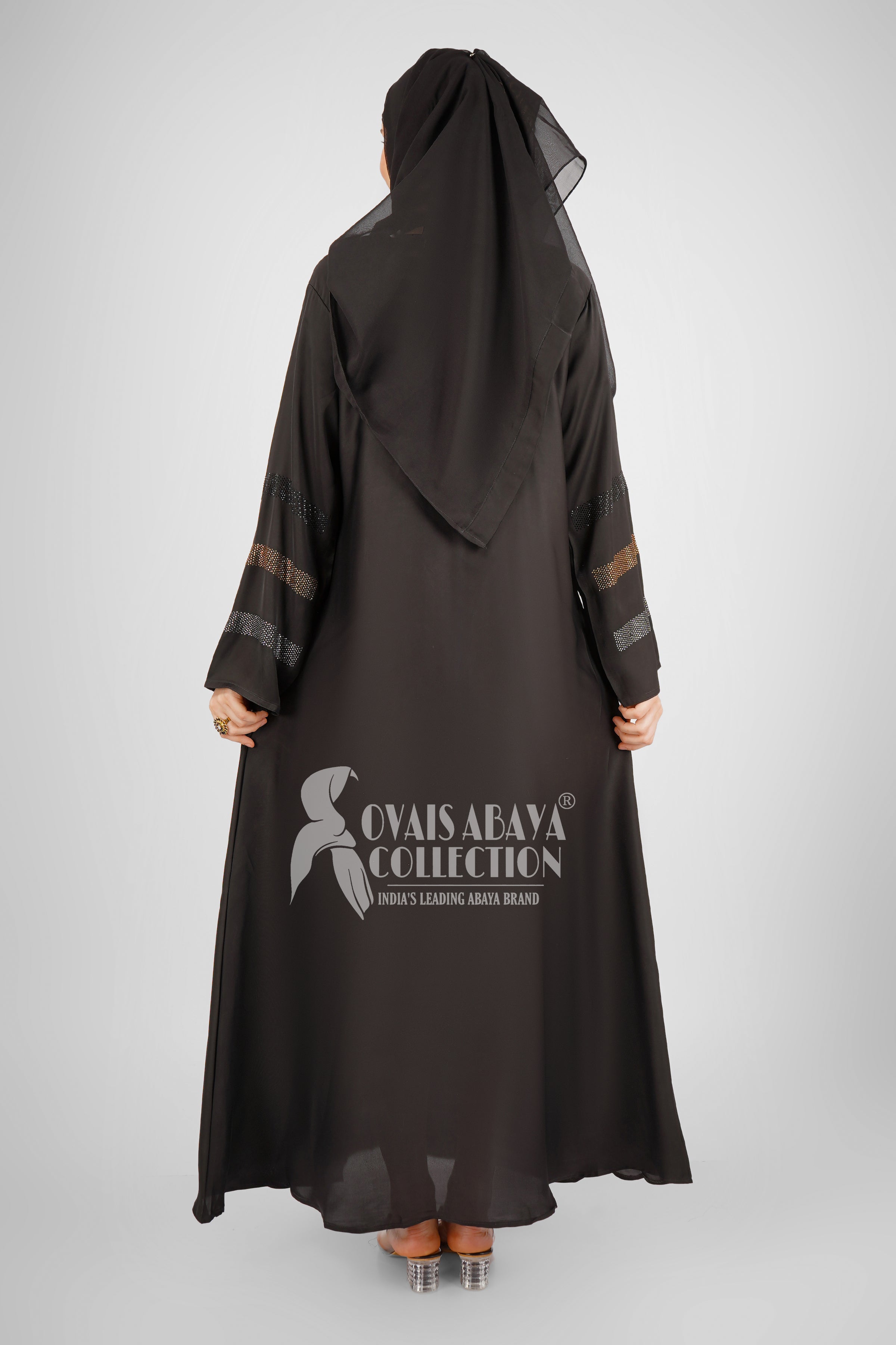 SAIMA ZIPPER ABAYA | BLACK