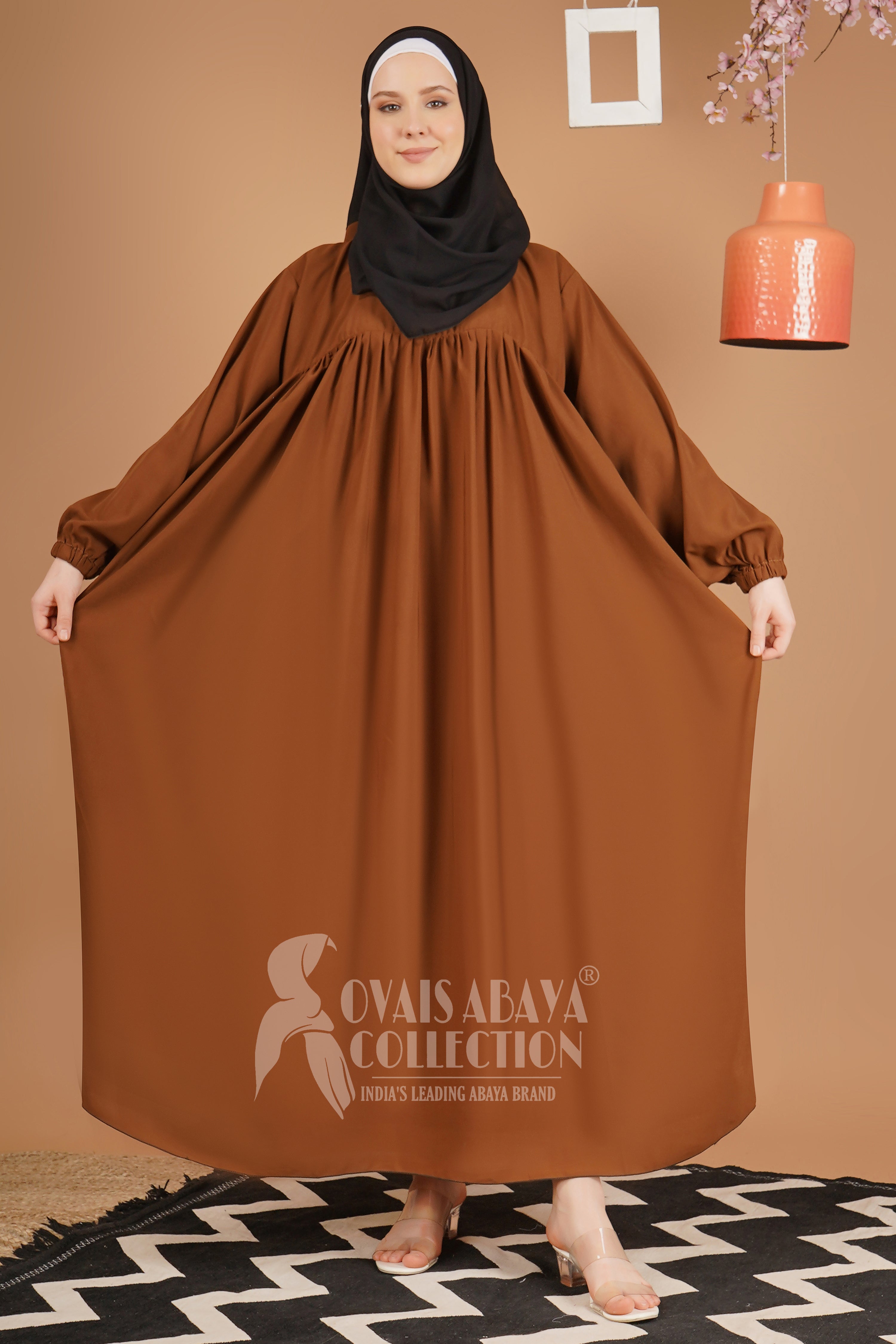 MARYAM BALLOON SLEEVE ABAYA | COPPER