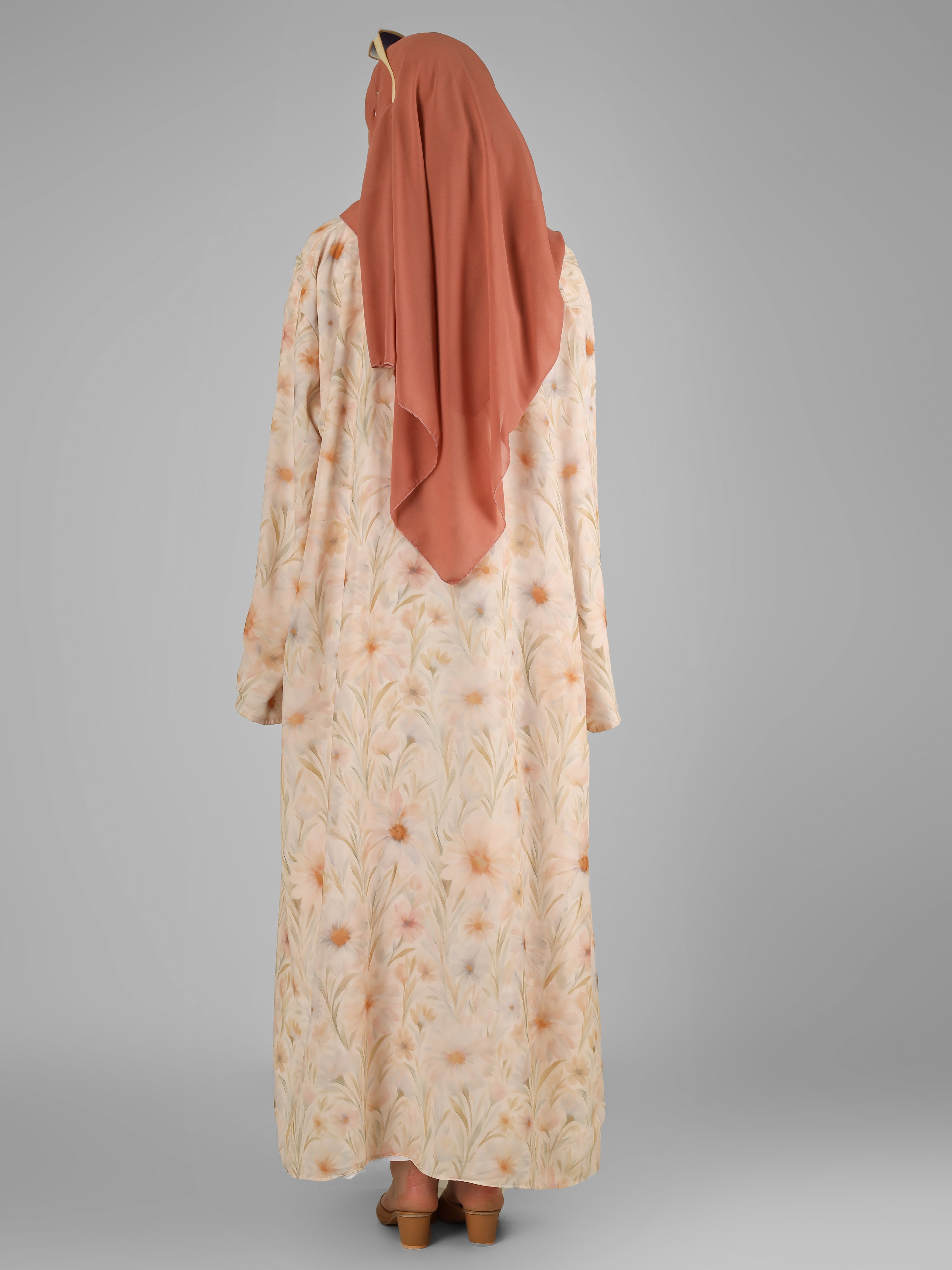 SADAF DOUBLE SHRUG ABAYA | GOLDEN