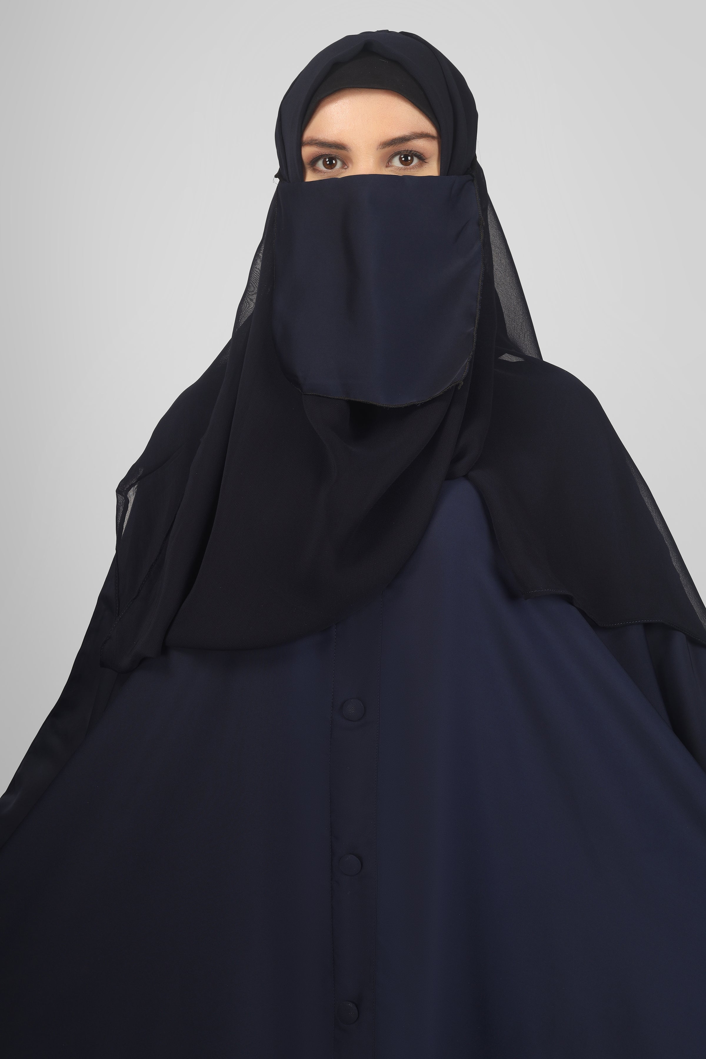 870 FITTING SLEEVE ABAYA | NAVY BLUE