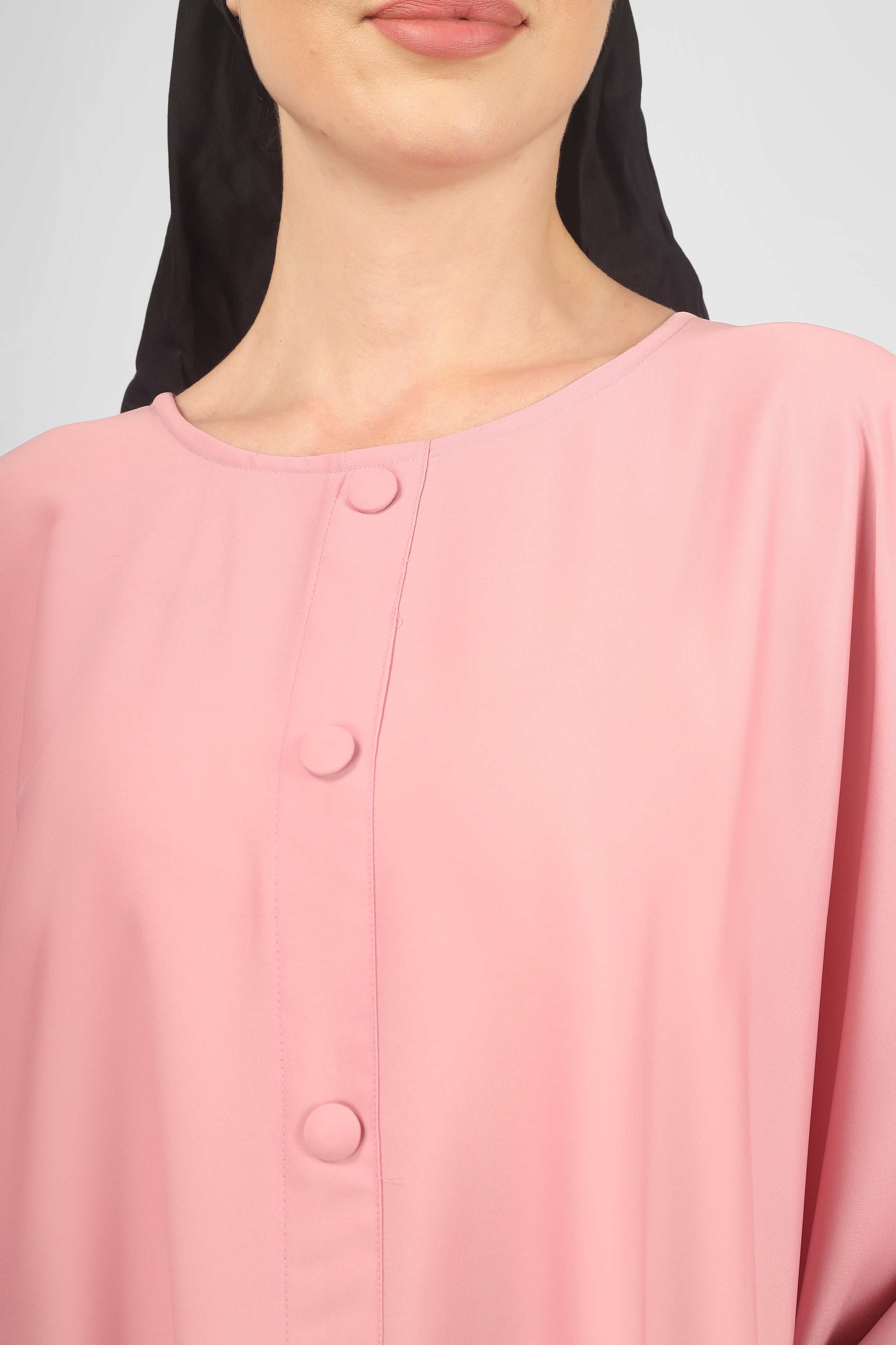 870 FITTING SLEEVE ABAYA | PINK