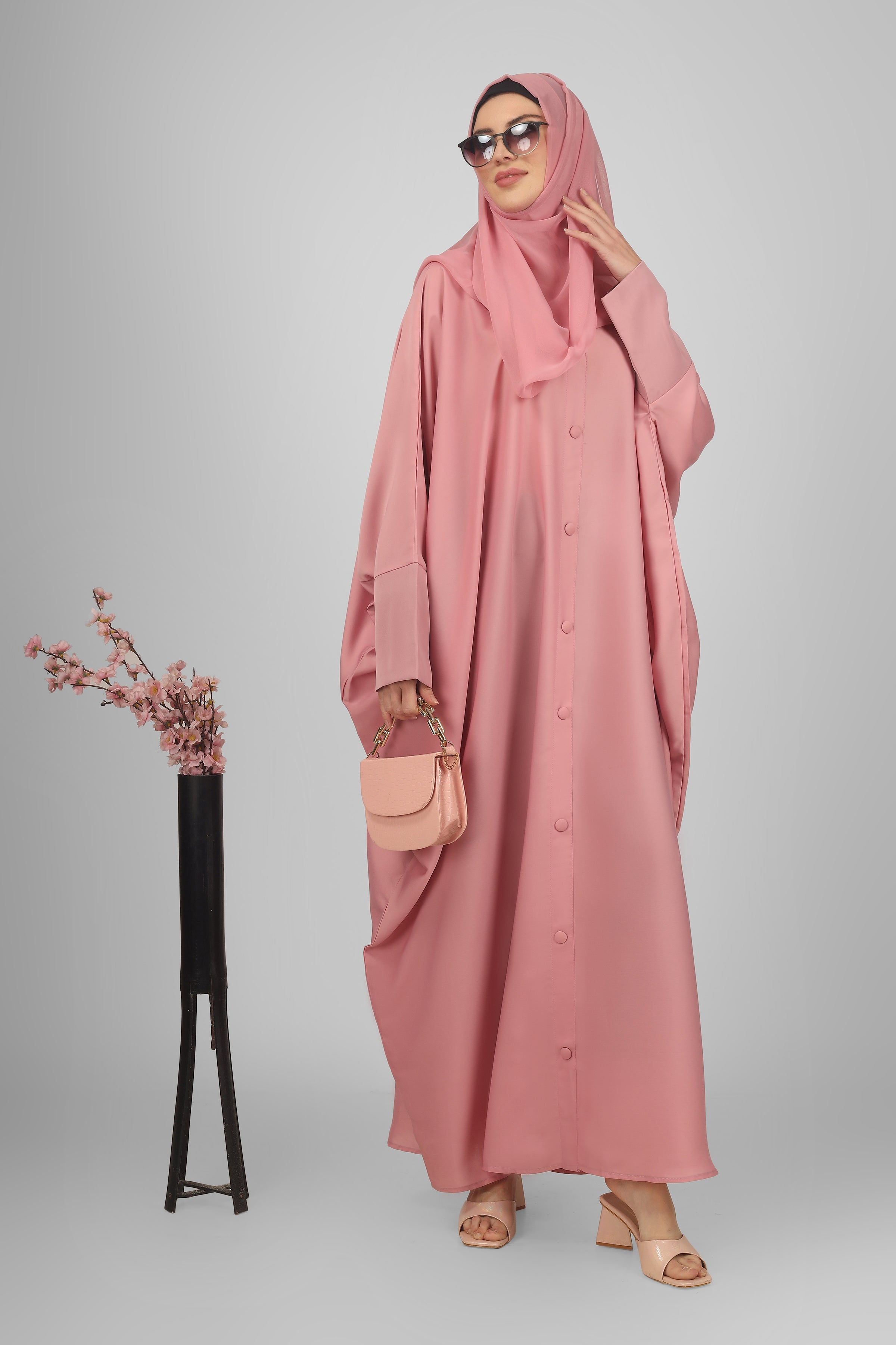 870 FITTING SLEEVE ABAYA | PINK