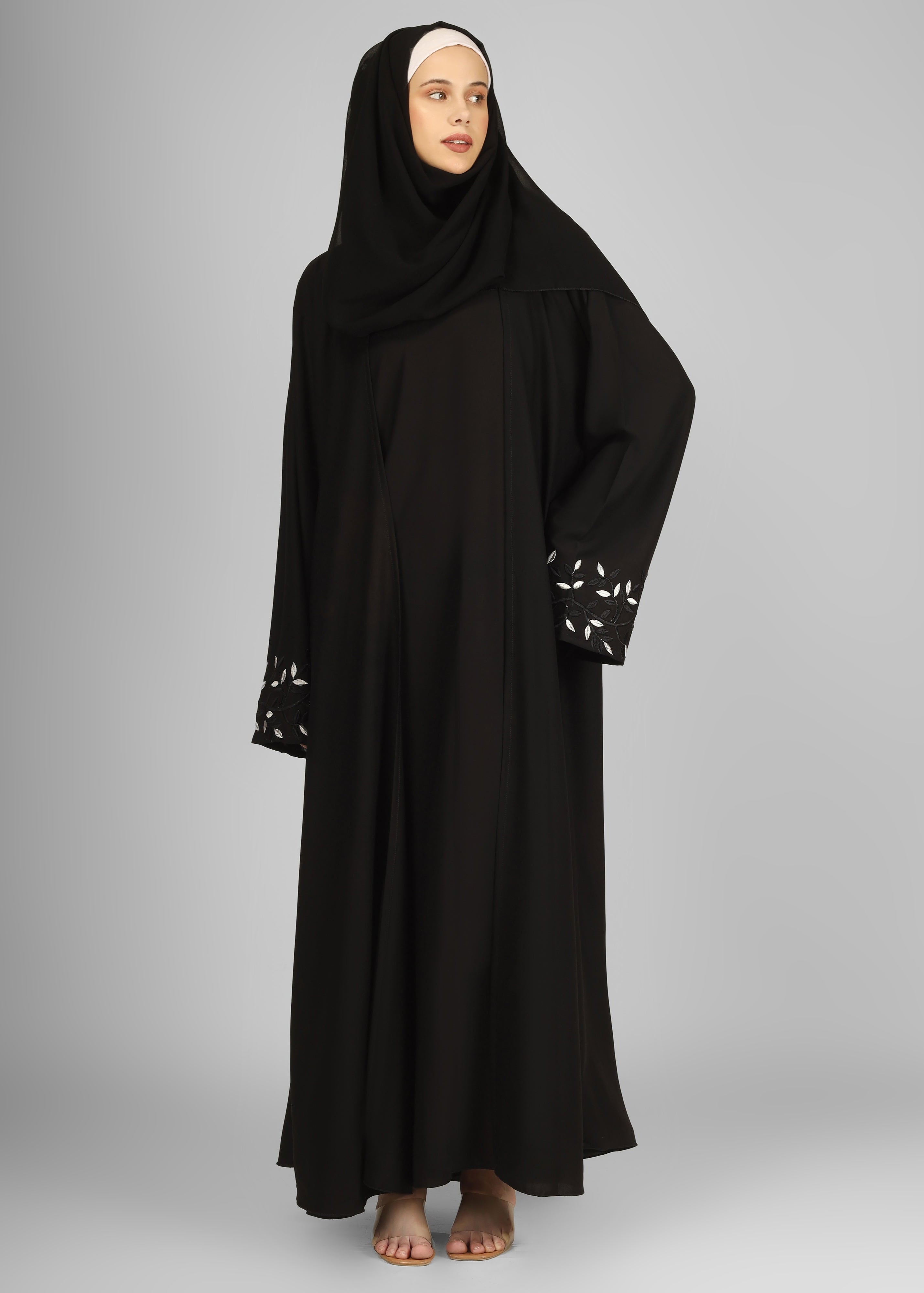 ERAH DOUBLE SHRUG ABAYA | BLACK