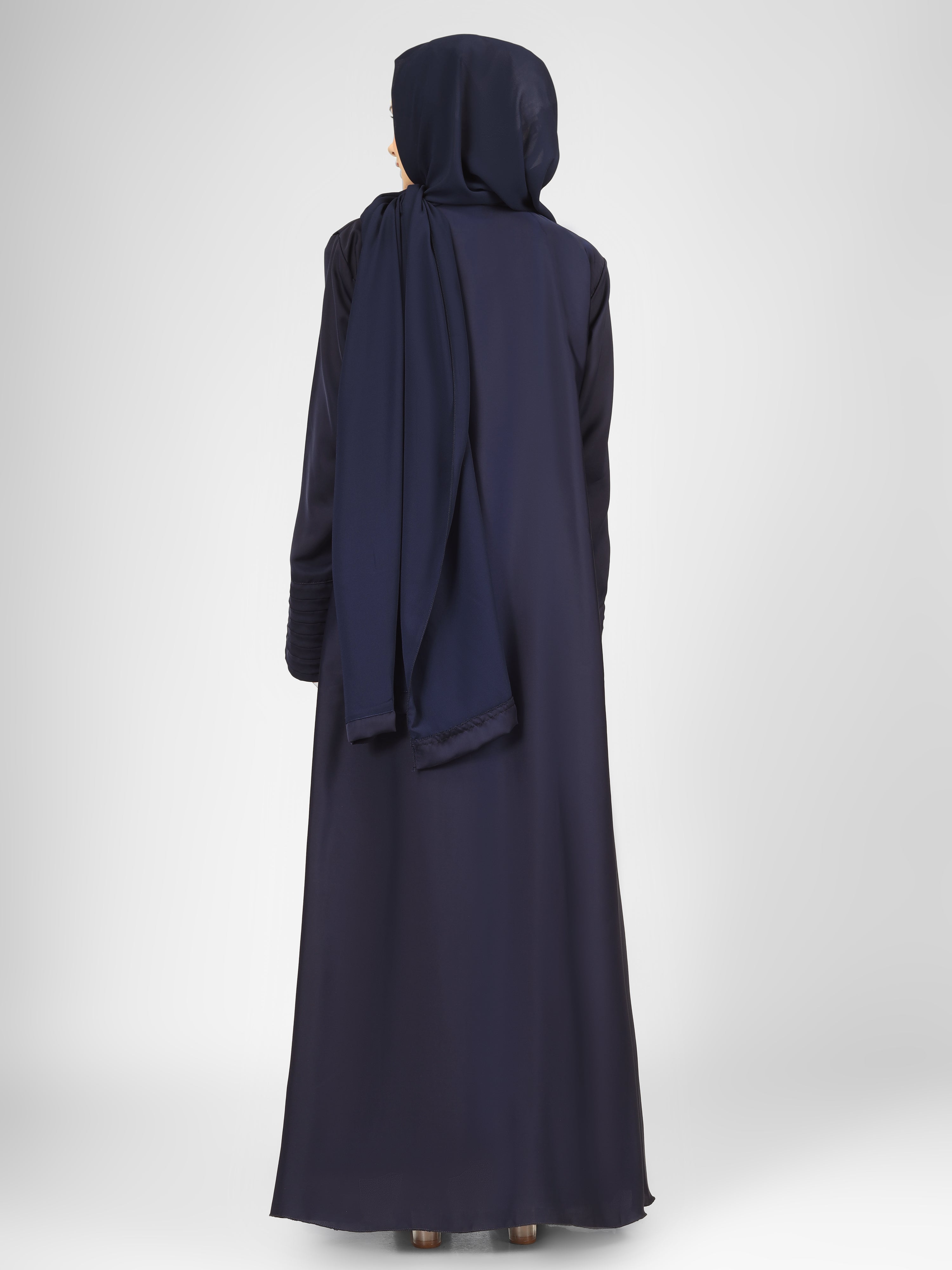 AMEERAH DOUBLE SHRUG ABAYA | BLUE