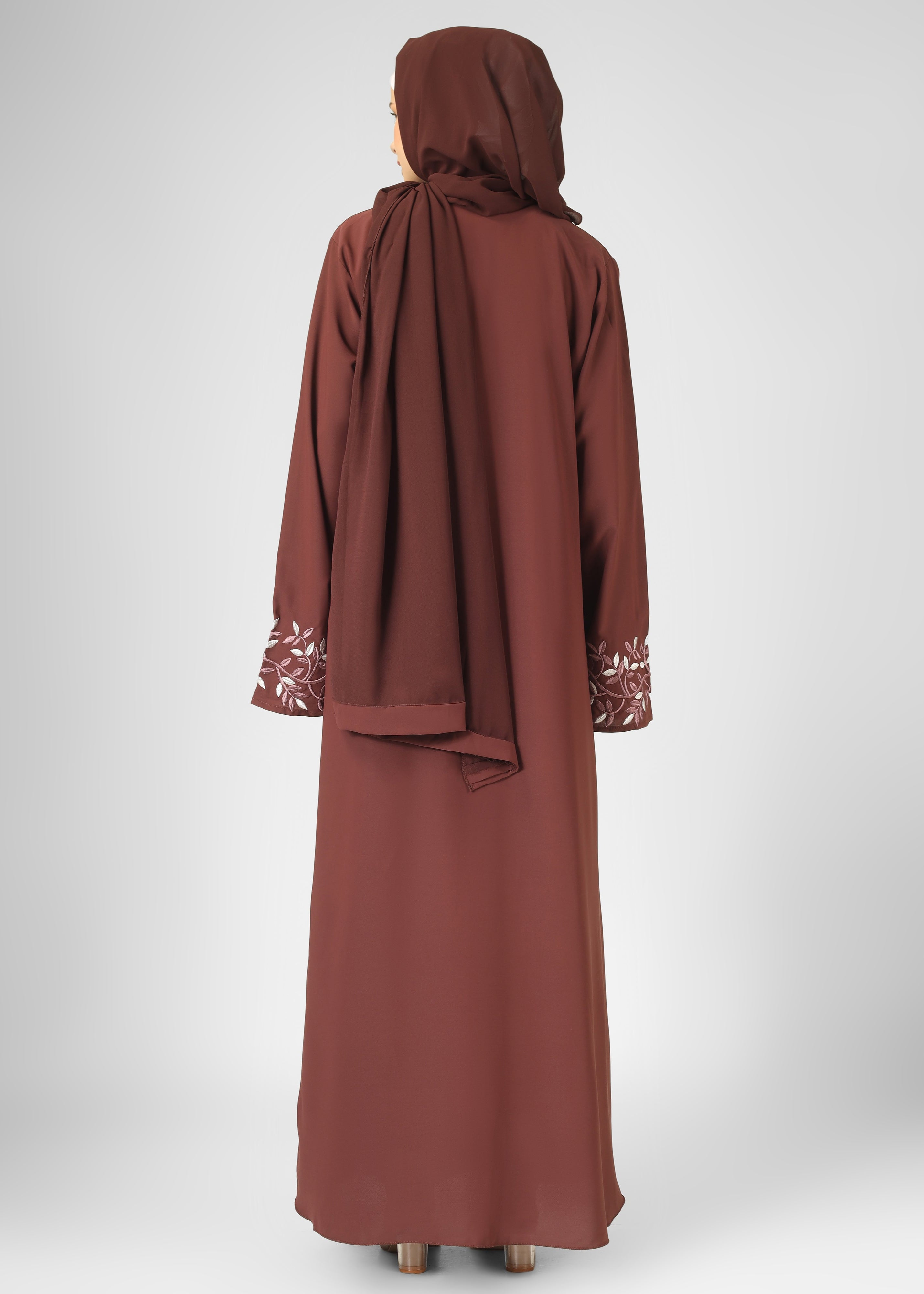 ERAH DOUBLE SHRUG ABAYA | DUSTY PINK