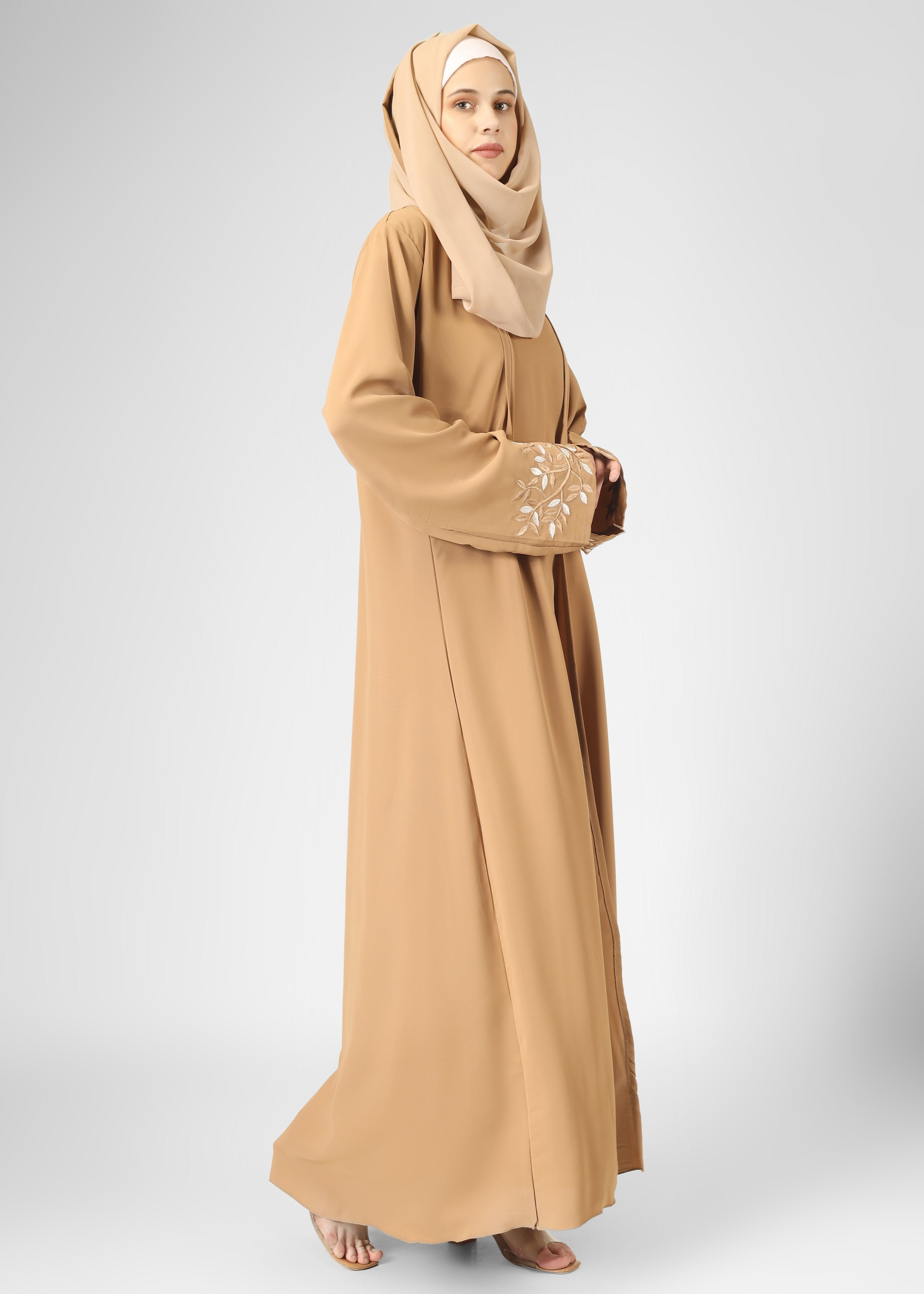 ERAH DOUBLE SHRUG ABAYA | NUDE