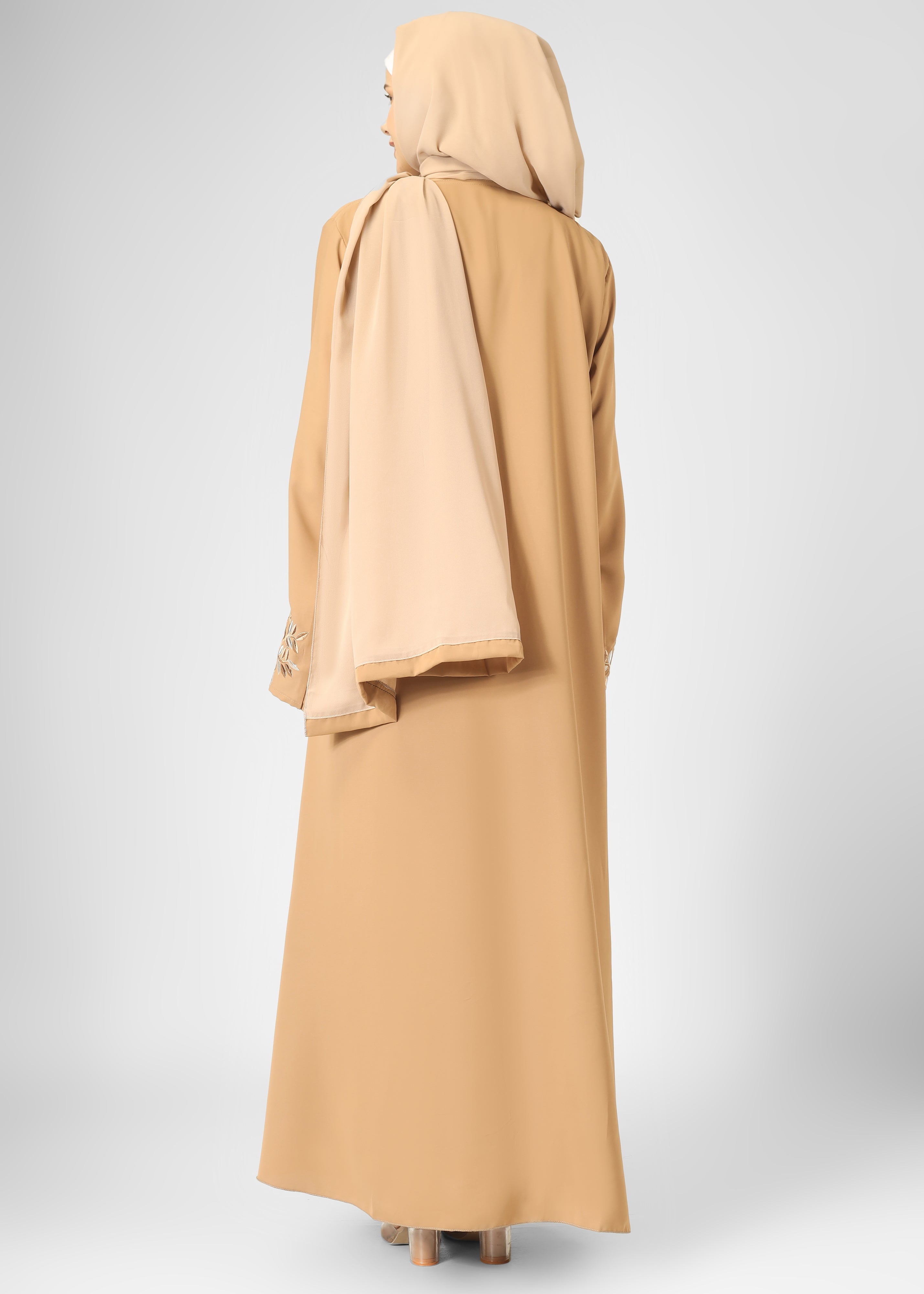 ERAH DOUBLE SHRUG ABAYA | NUDE